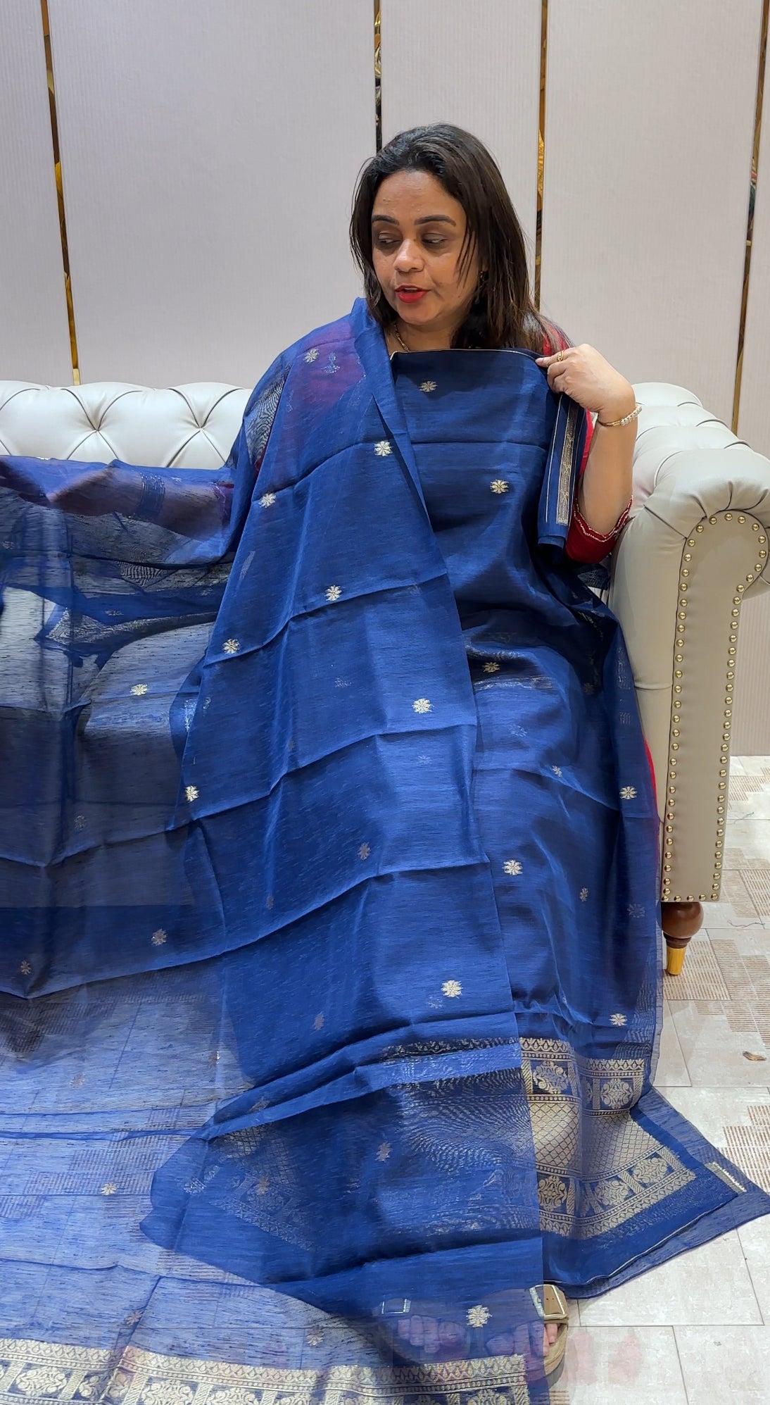 SEMI DUPION UNSTITCHED SALWAR SUITS - IHA 21421