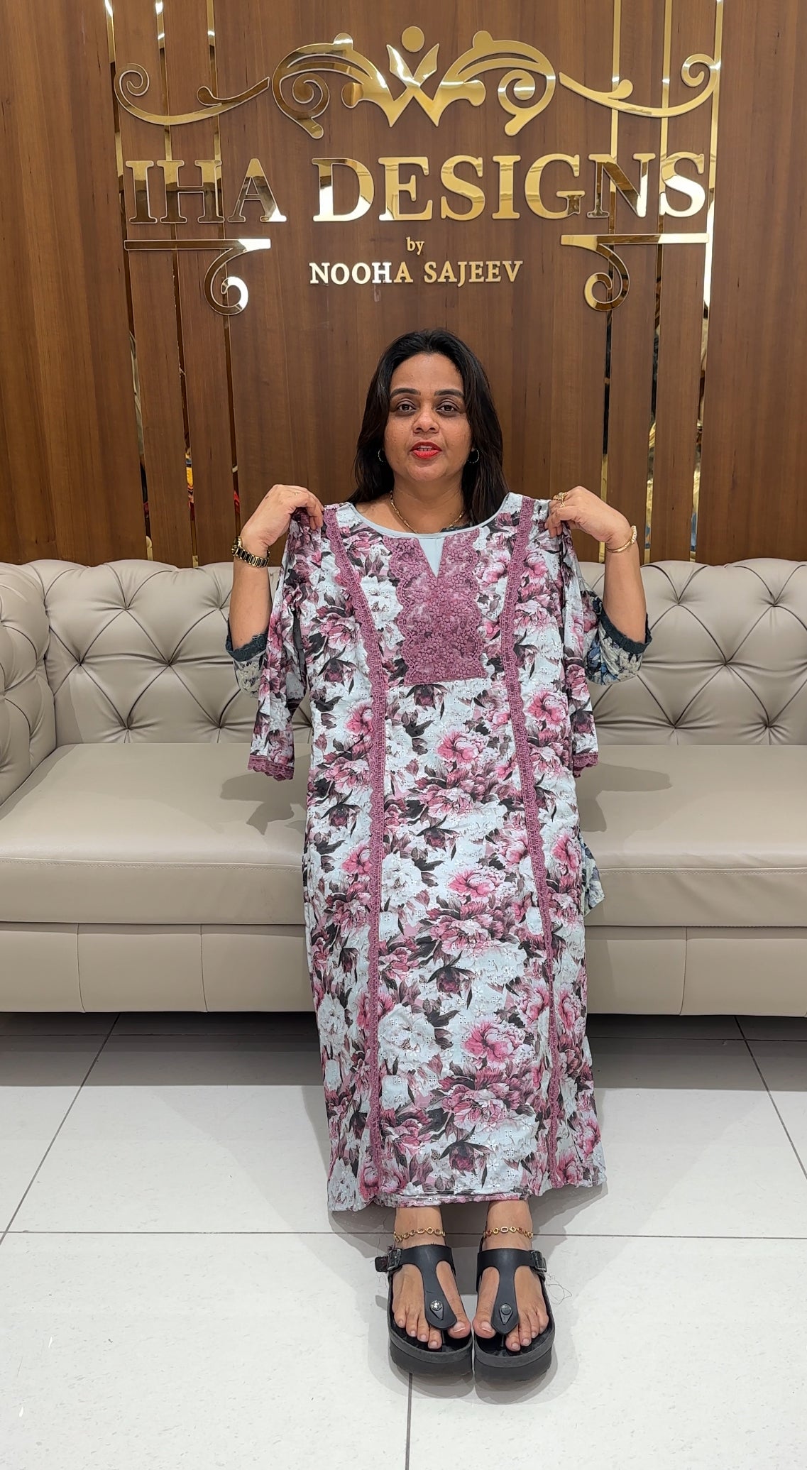 PRINTED HAKOBA FROCKS - IHA 23359