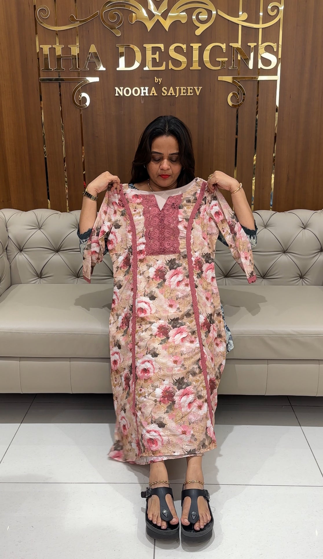 PRINTED HAKOBA FROCKS - IHA 23359