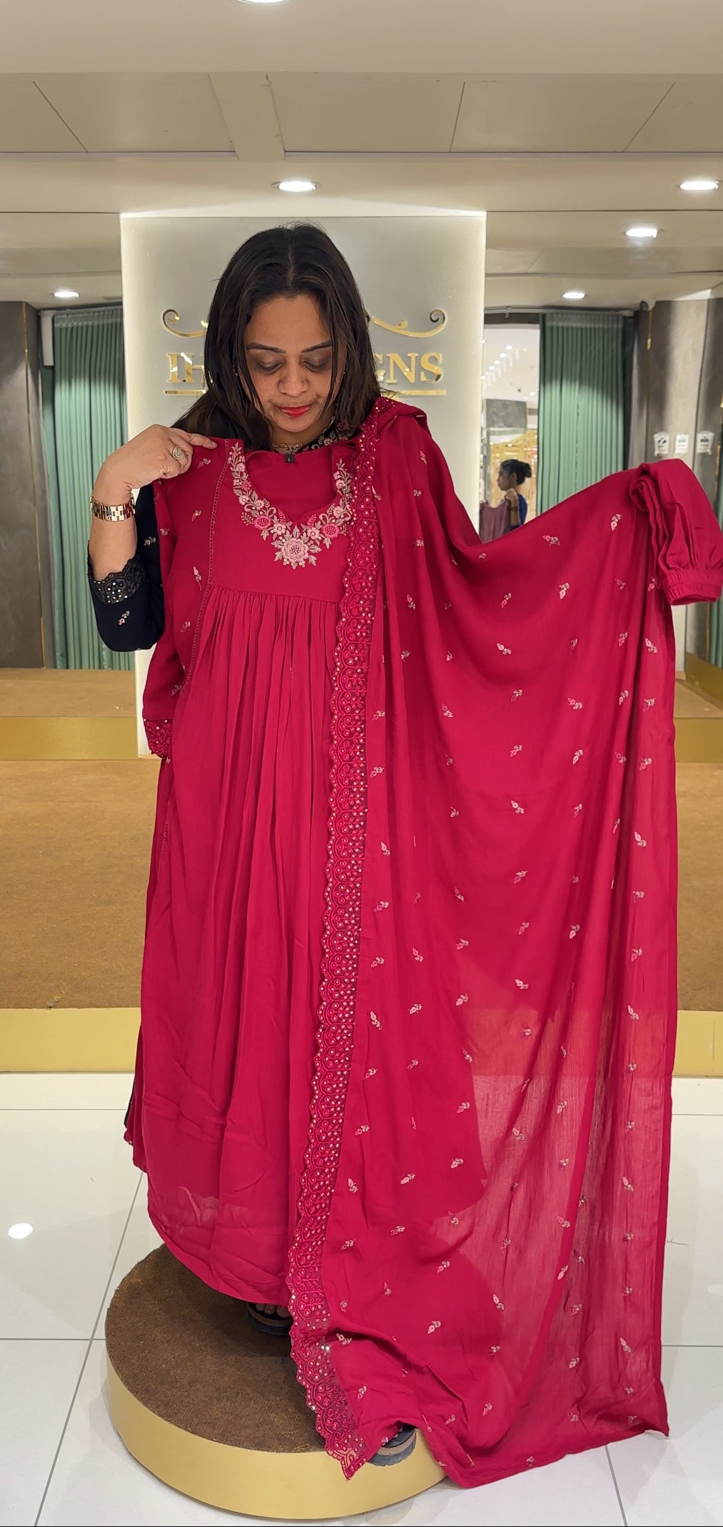 CRUSH COTTON TOP,BOTTOM AND DUPATTA - IHA 23898