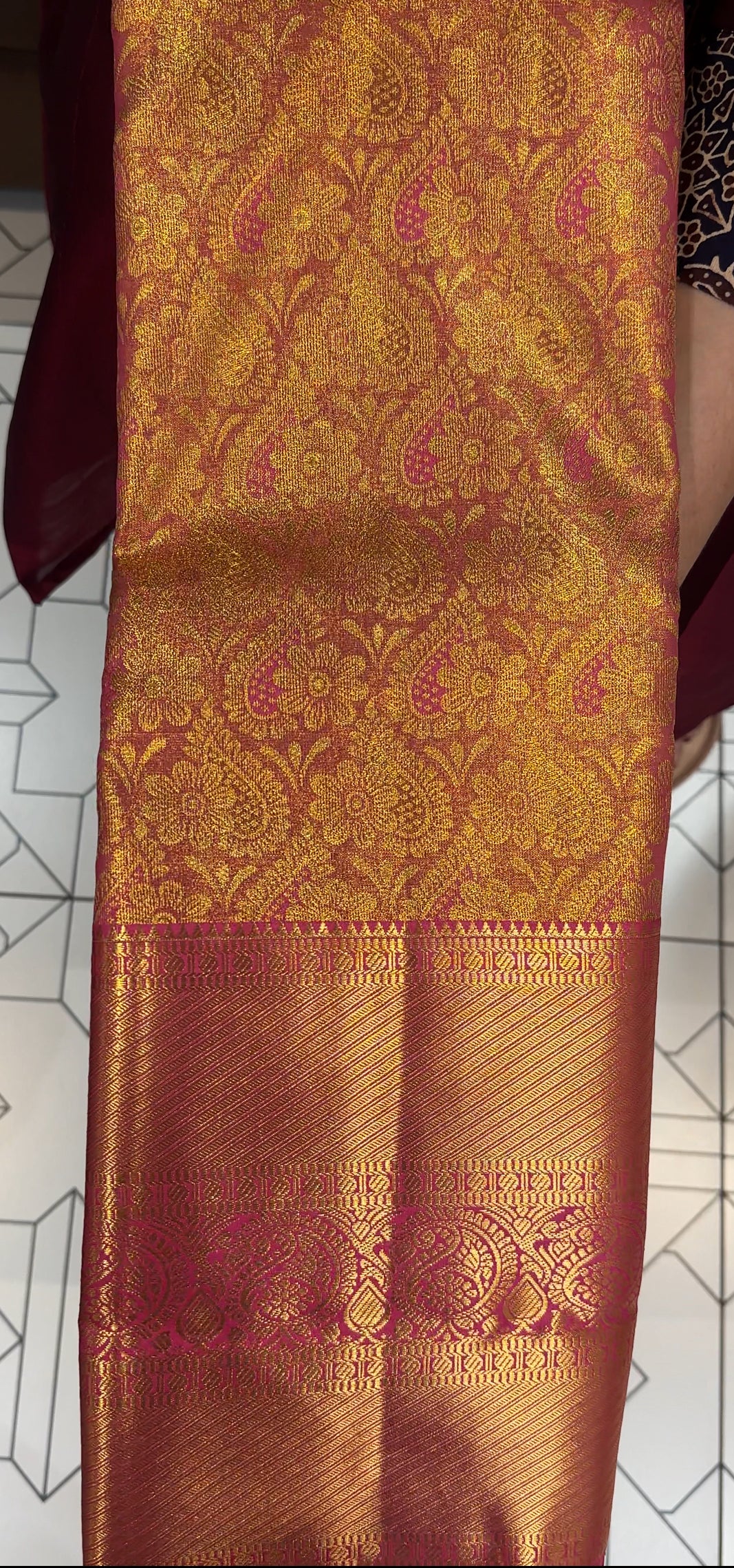 SEMI TISSUE KANCHIPURAM SILK SAREES - IHA 27831