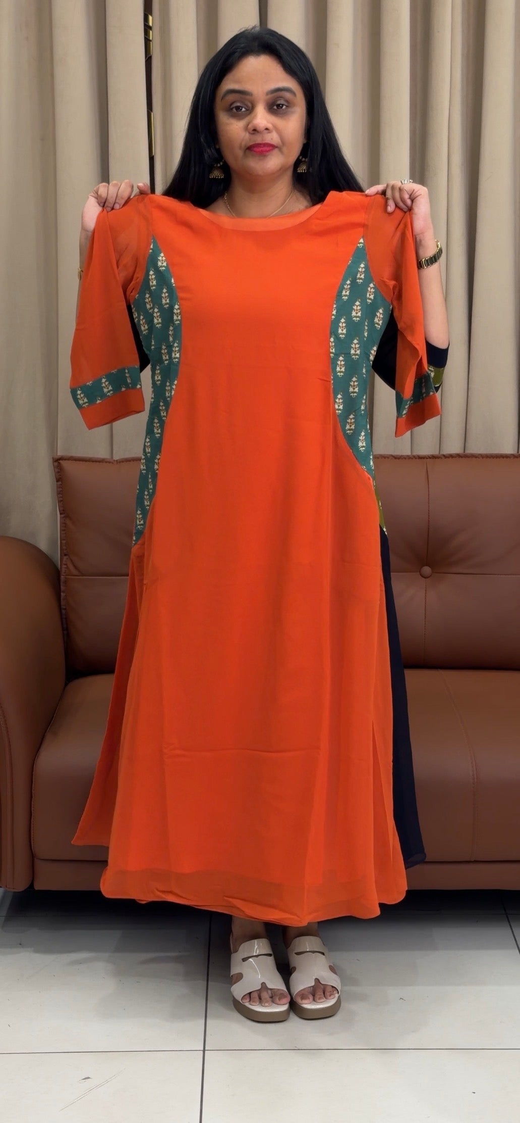 IHA'S IN-HOUSE GEORGETTE ALINE TOPS - IHA 35721