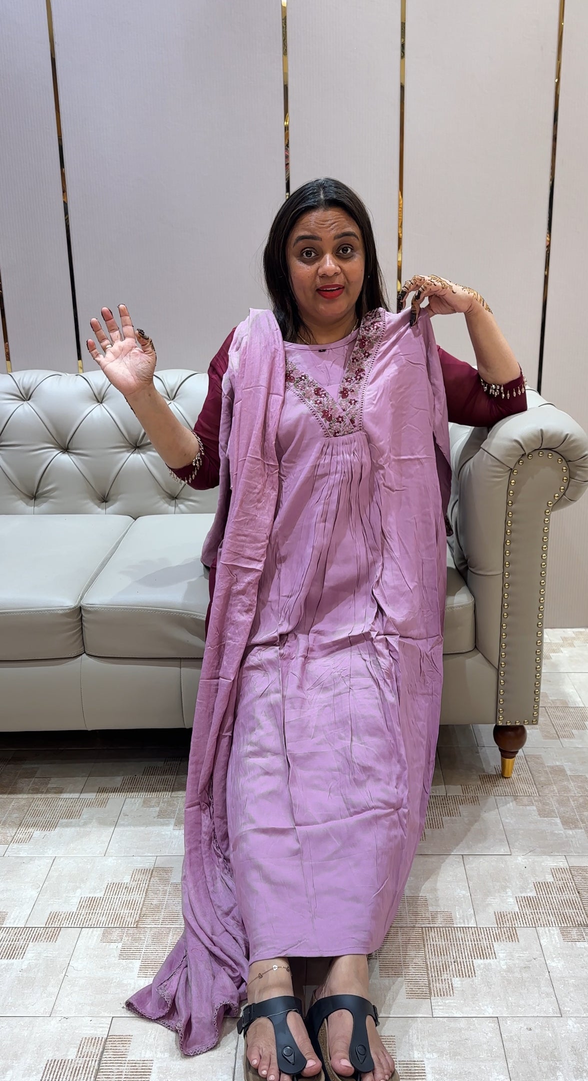 READY TO WEAR TOP,BOTTOM AND DUPATTA - IHA 21754