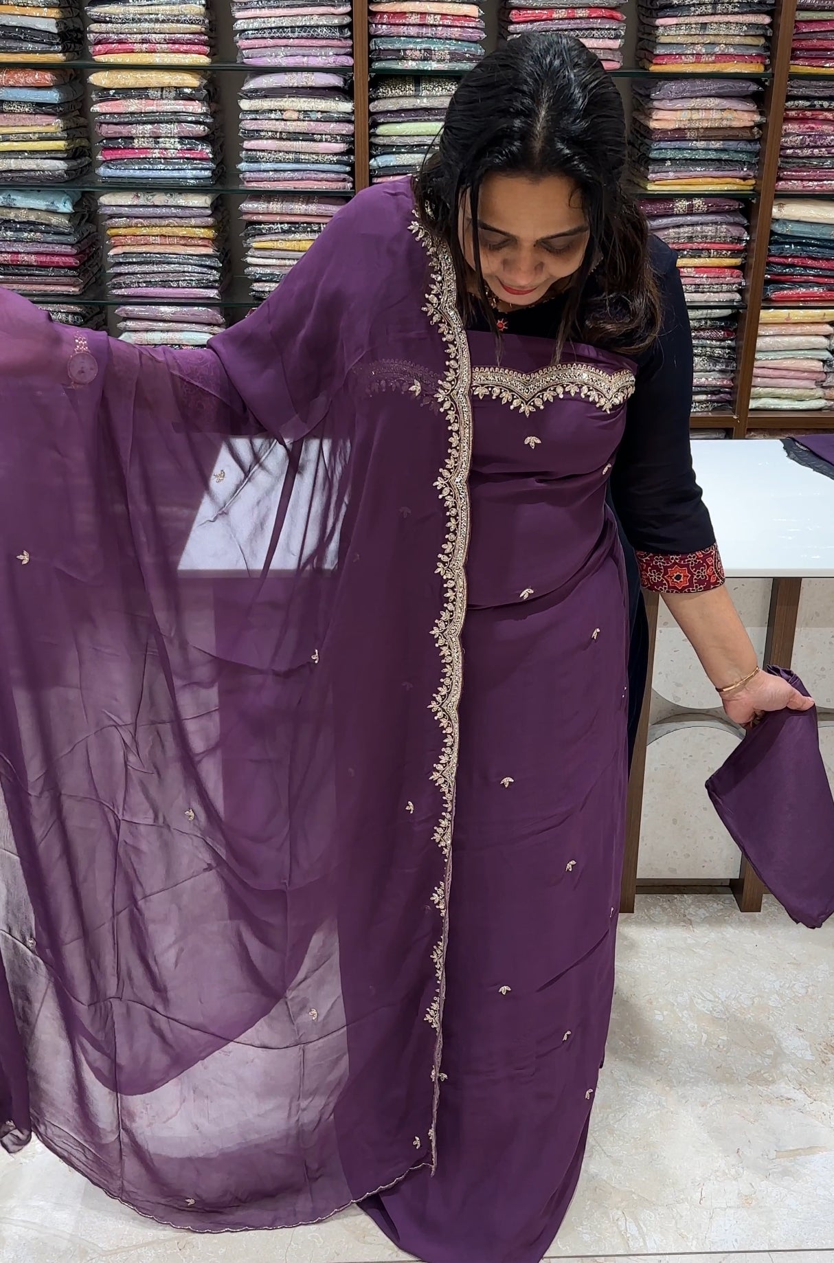 PREMIUM UNSTITCHED SALWAR SUITS - IHA 23040