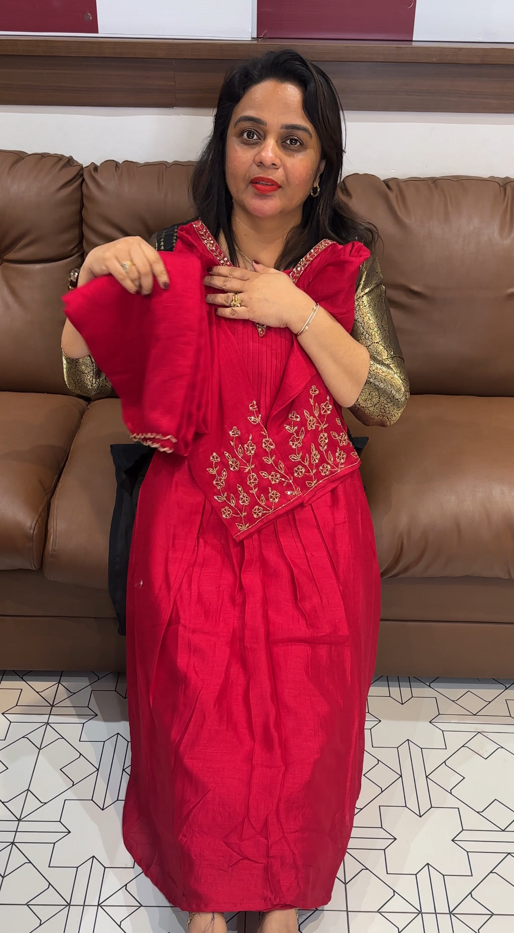 HAND WORKED TOP, BOTTOM AND DUPATTA - IHA 25605