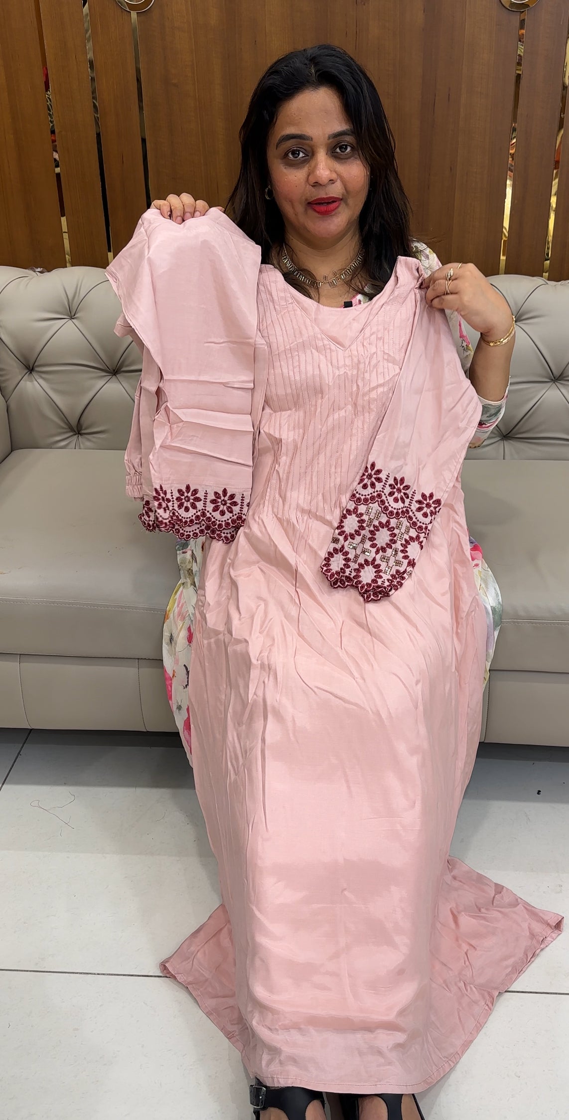 MUSLIN SILK TOP AND BOTTOM - IHA 26124