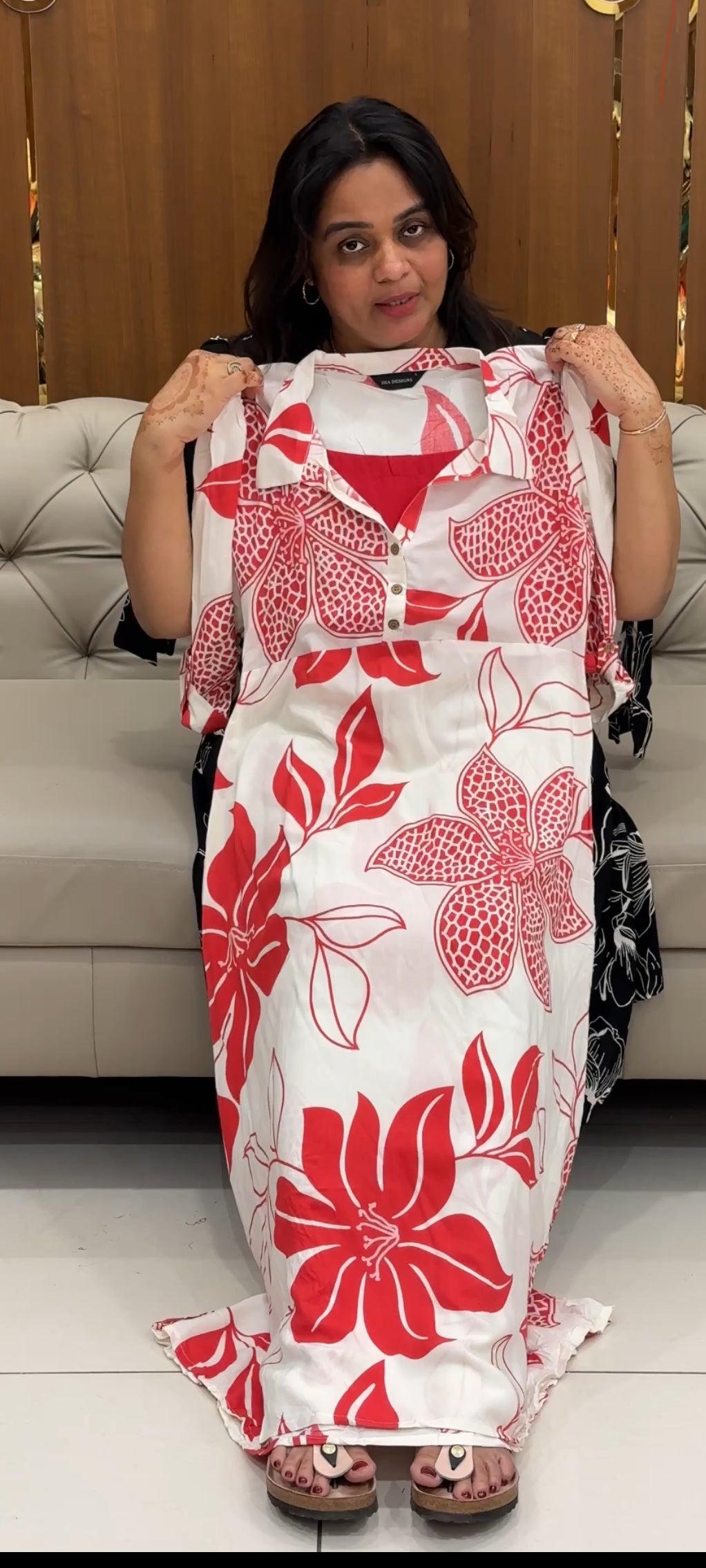 IHA'S IN-HOUSE PRINTED RAYON TOPS - IHA 27421