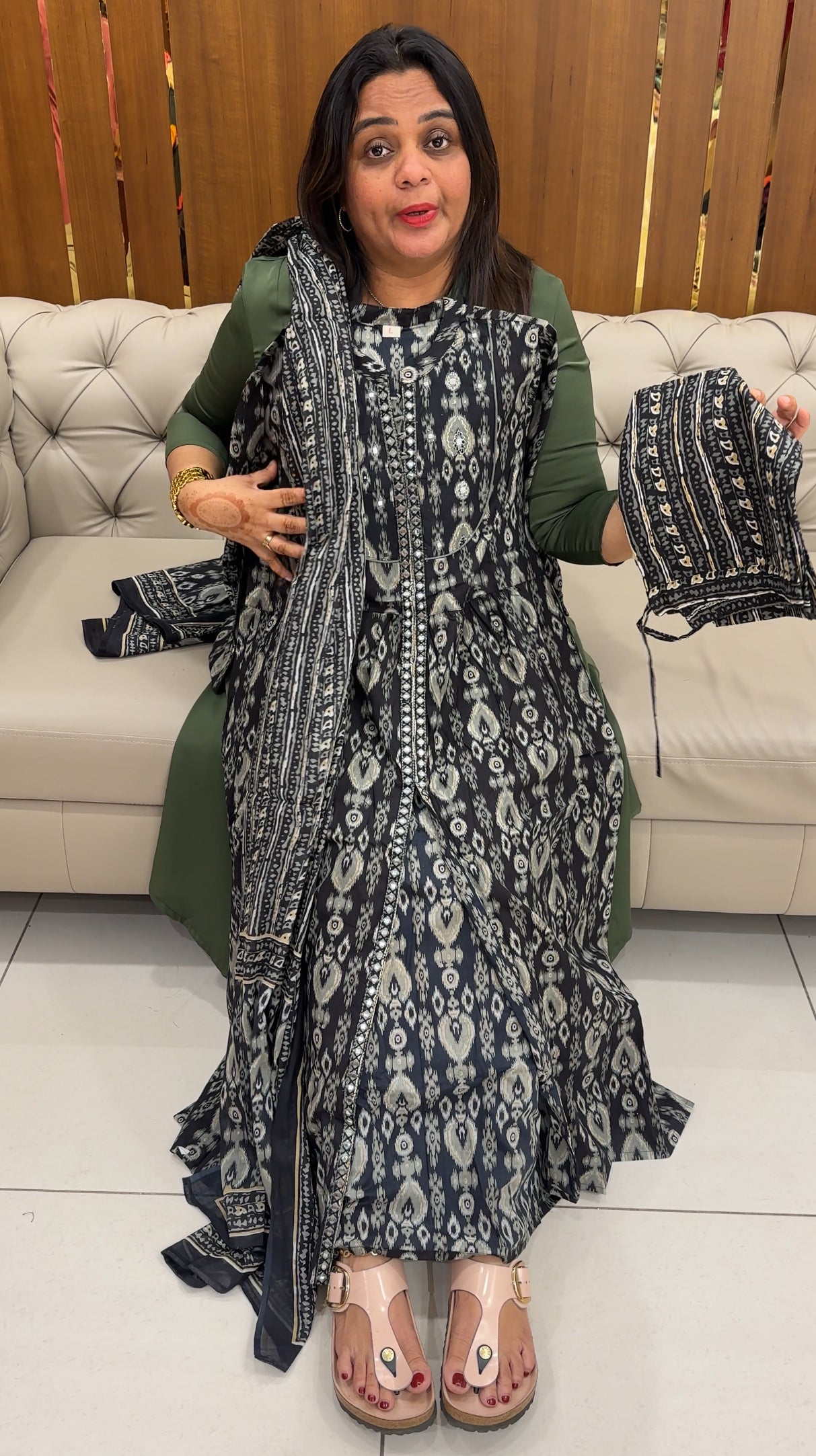 PRINTED TOP, BOTTOM AND DUPATTA- IHA 27577
