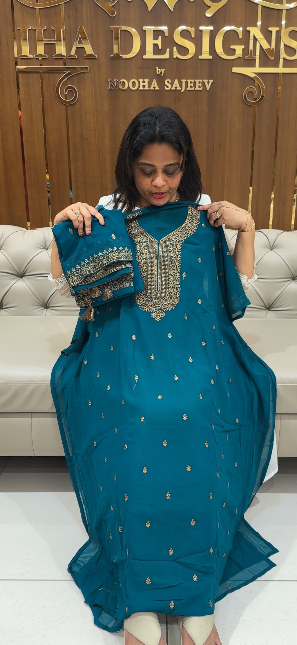 FAUX GEORGETTE UNSTITCHED SALWAR SUITS - IHA 26051