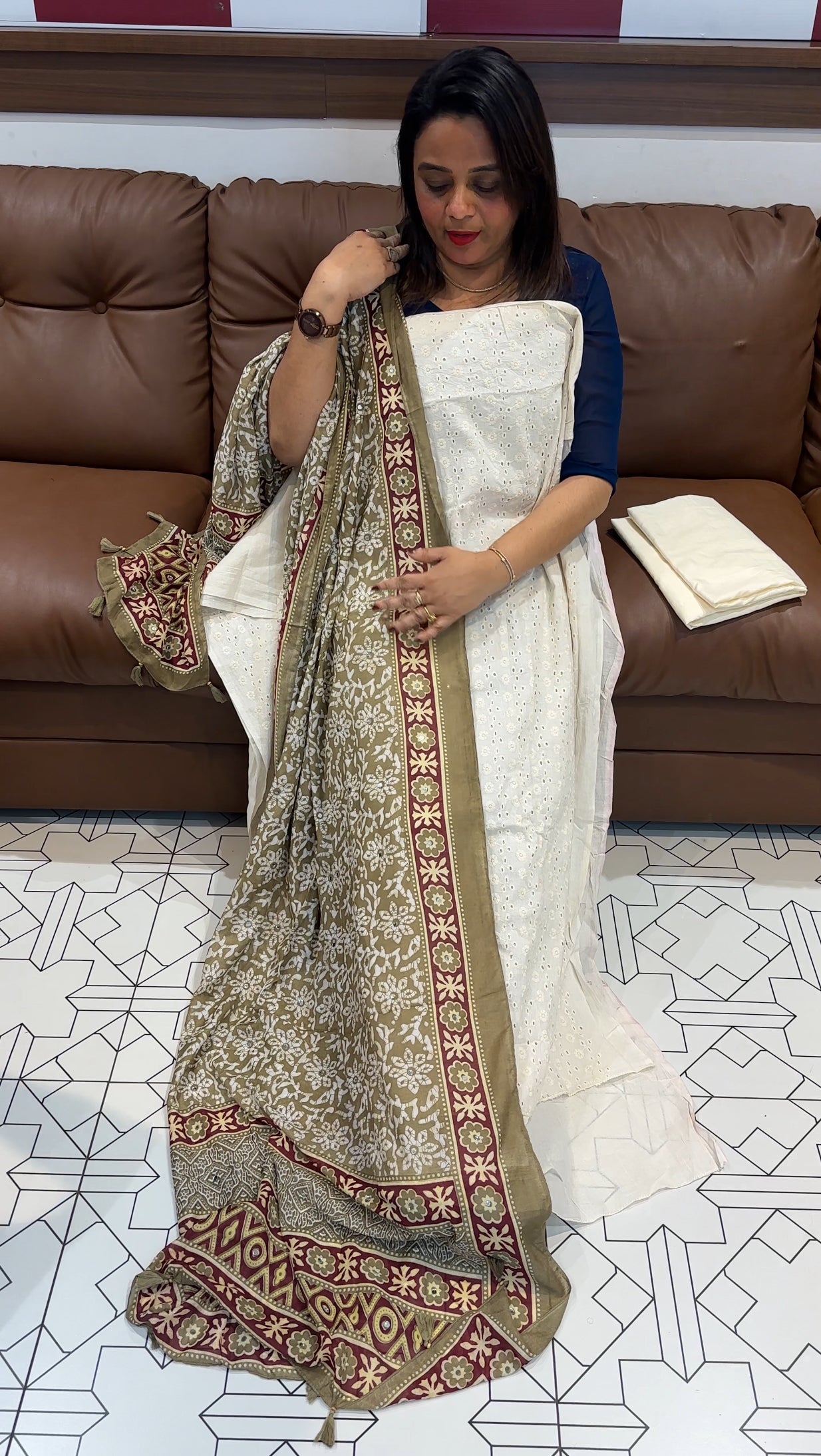 COTTON HAKOBA UNSTITCHED SALWAR SUITS - IHA 25412