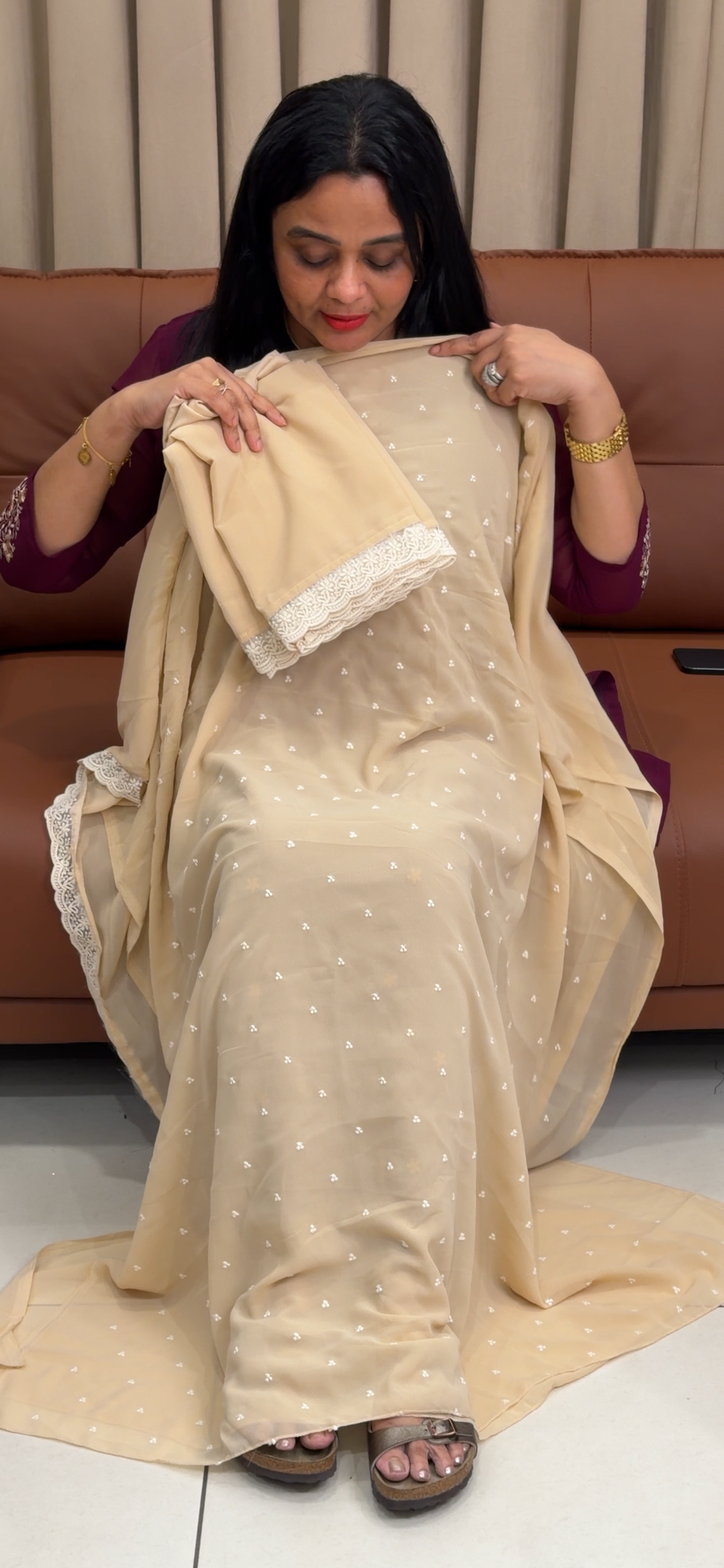 FAUX GEORGETTE UNSTITCHED SALWAR SUITS - IHA 35811