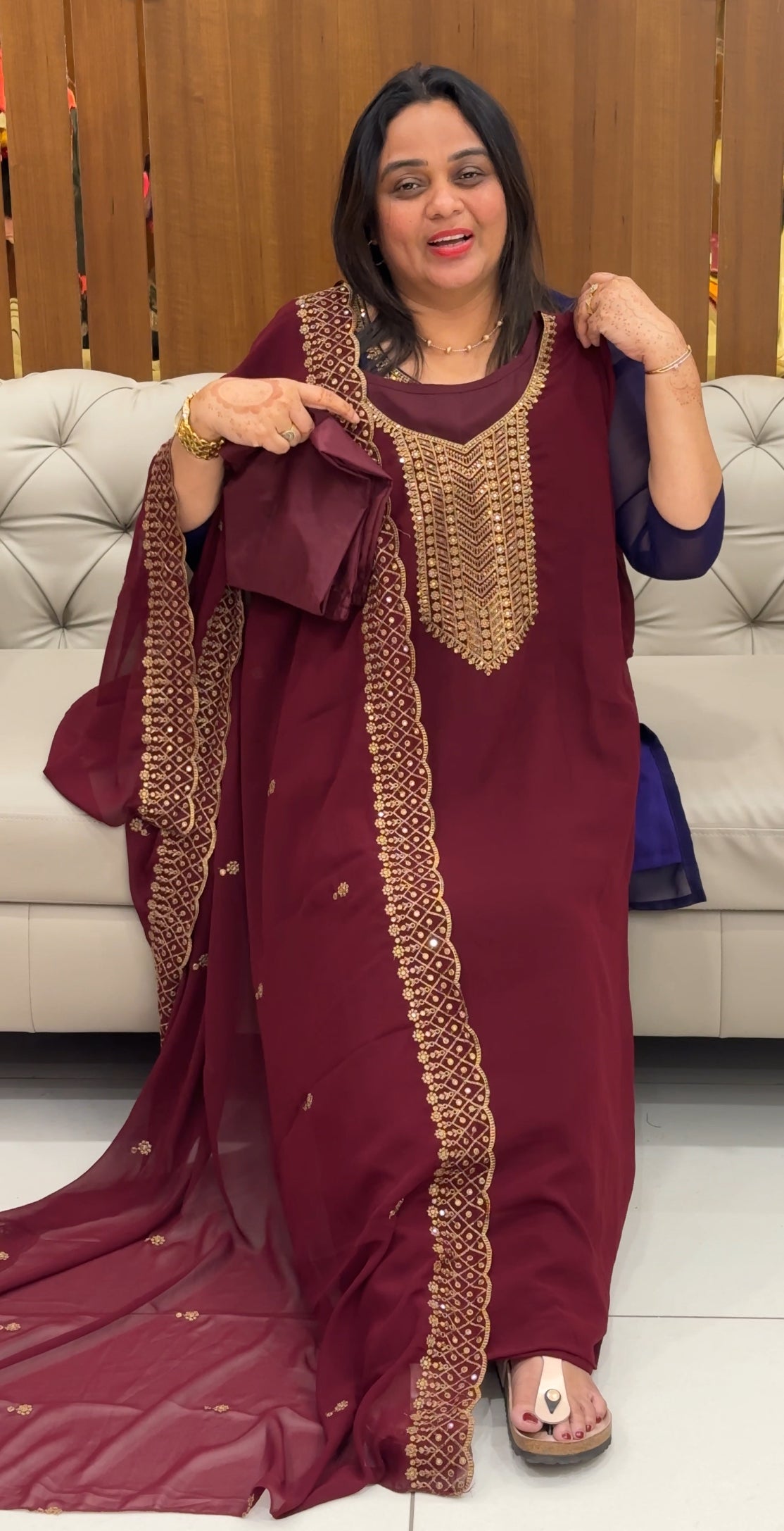 IHA'S IN-HOUSE READY TO WEAR TOP,BOTTOM AND DUPATTA - IHA 27537