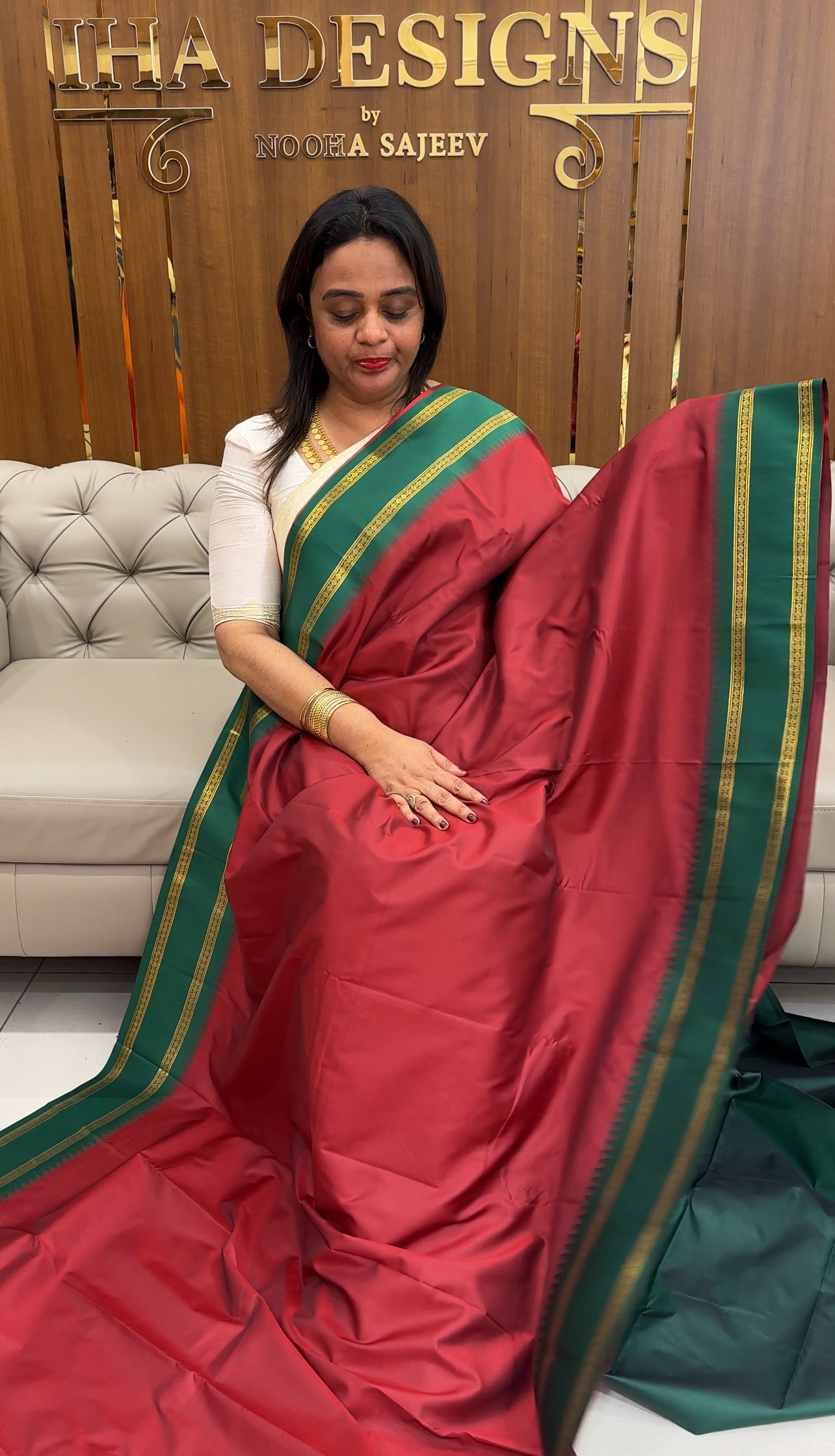 SEMI KANCHIPURAM SAREES - IHA 25578