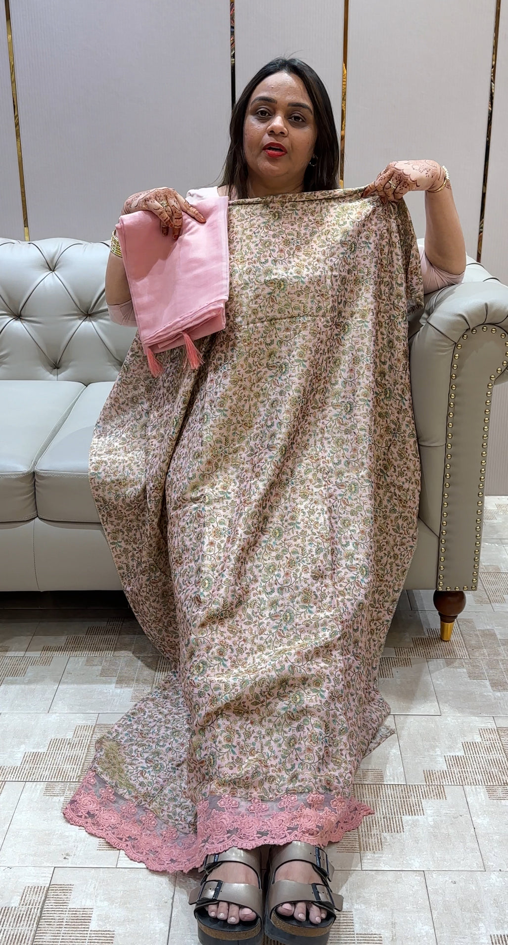 SILK TISSUE UNSTITCHED SALWAR SUITS - IHA 21967