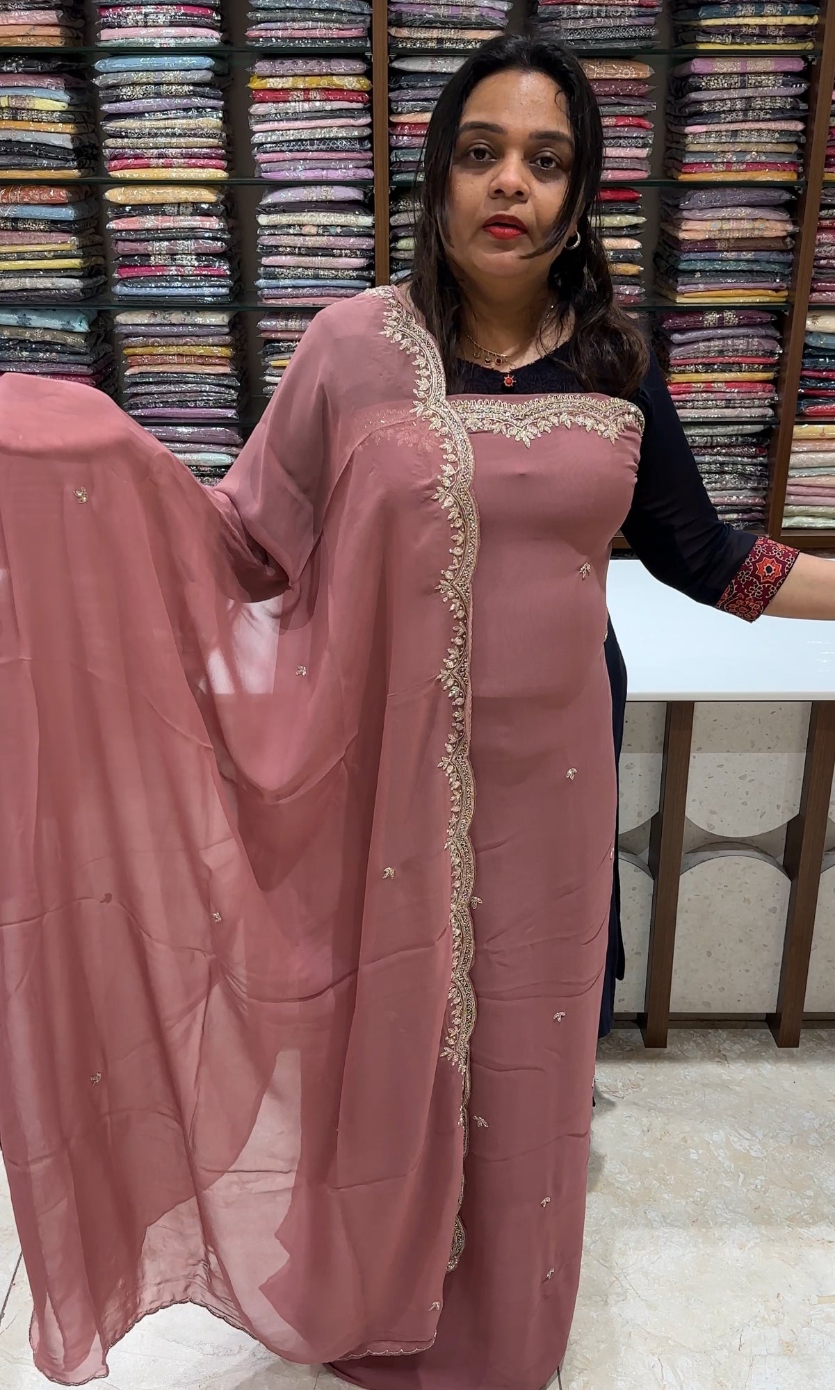 PREMIUM UNSTITCHED SALWAR SUITS - IHA 23040