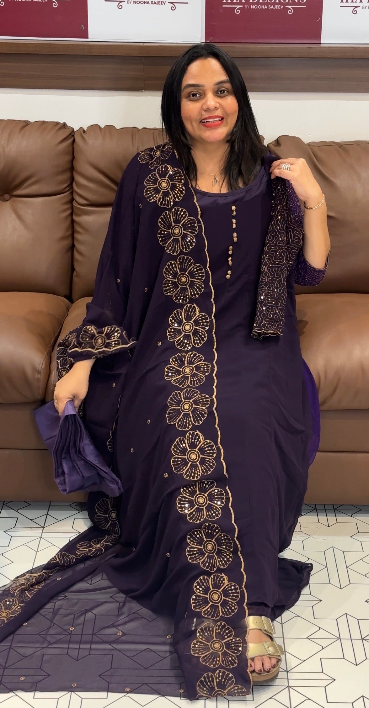 IHA'S IN-HOUSE ANARKALI TOP, BOTTOM AND DUPATTA - IHA 35093