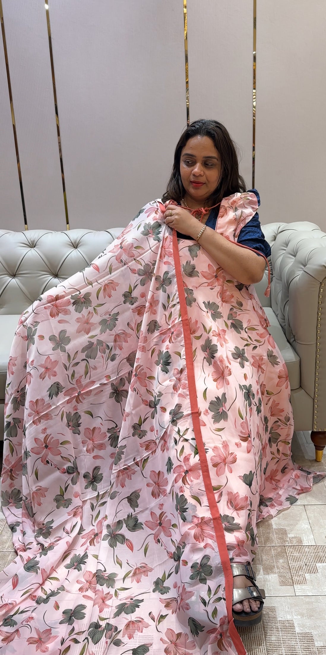 FLORAL PRINTED TOPS AND DUPATTA - IHA 22946