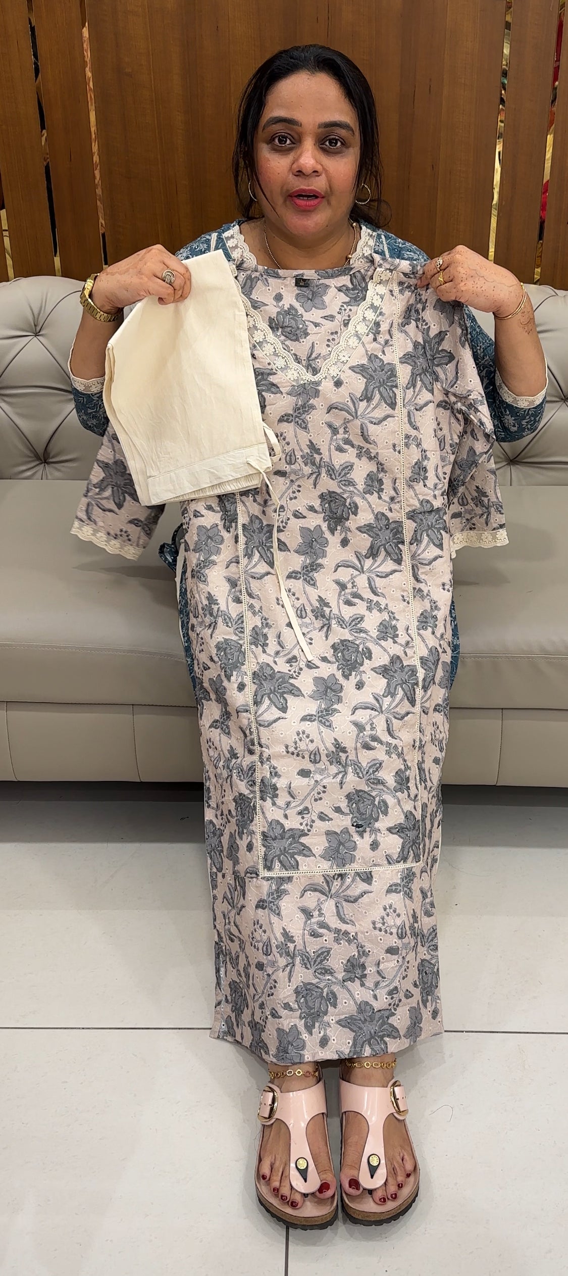 PRINTED COTTON TOP AND BOTTOM - IHA 27621