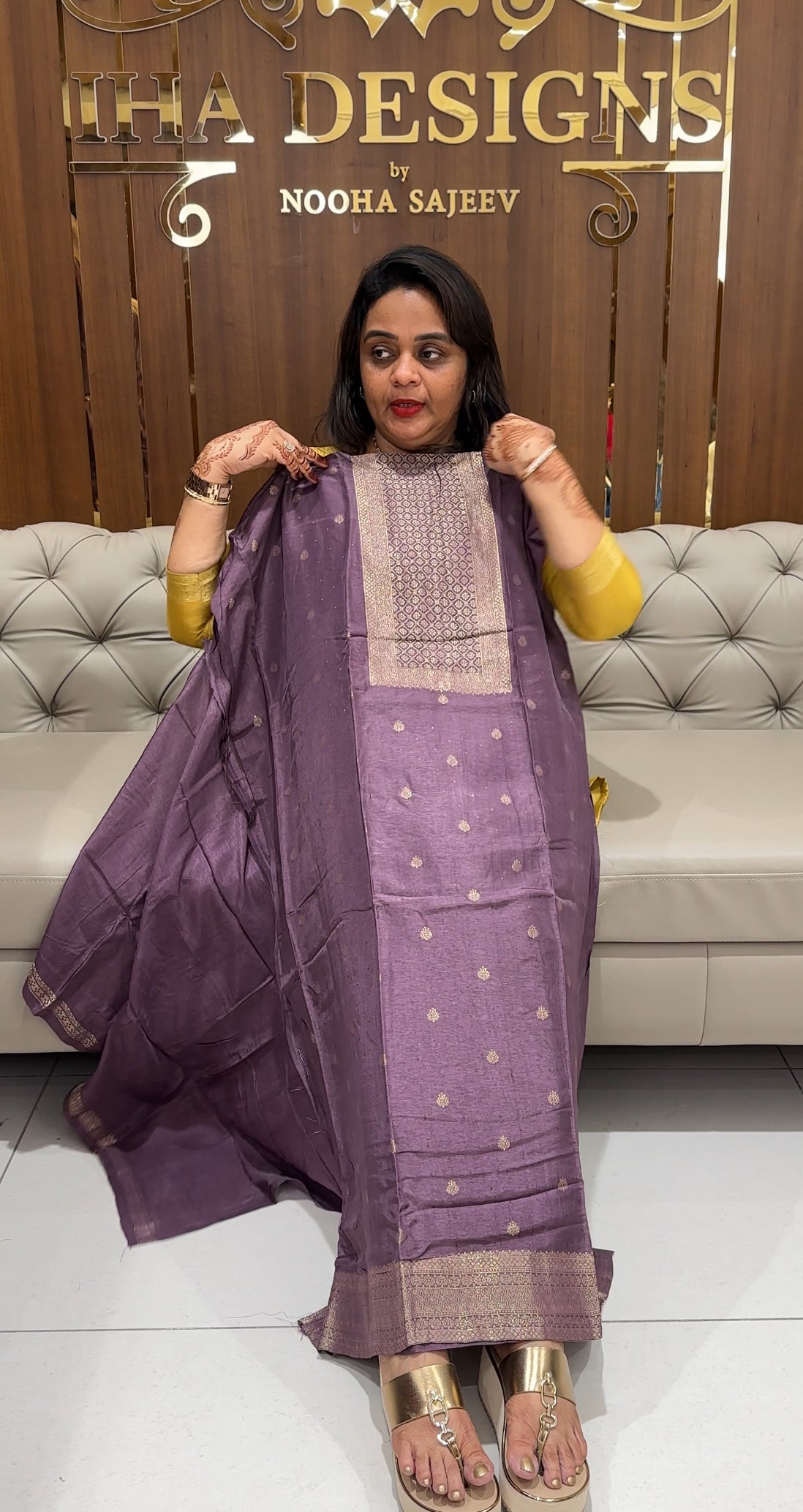 BANARASI UNSTITCHED SALWAR SUITS - IHA 23644