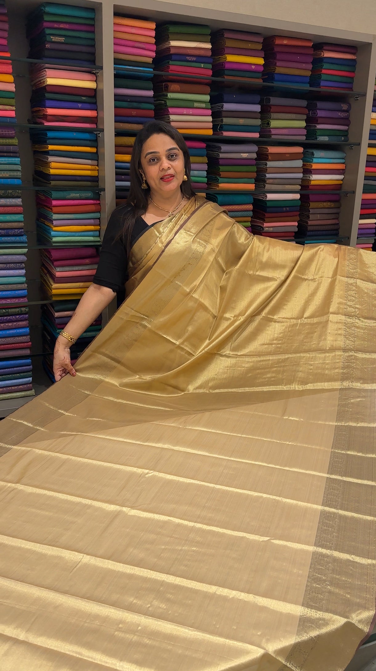TISSUE SILK SAREES - IHA 24115