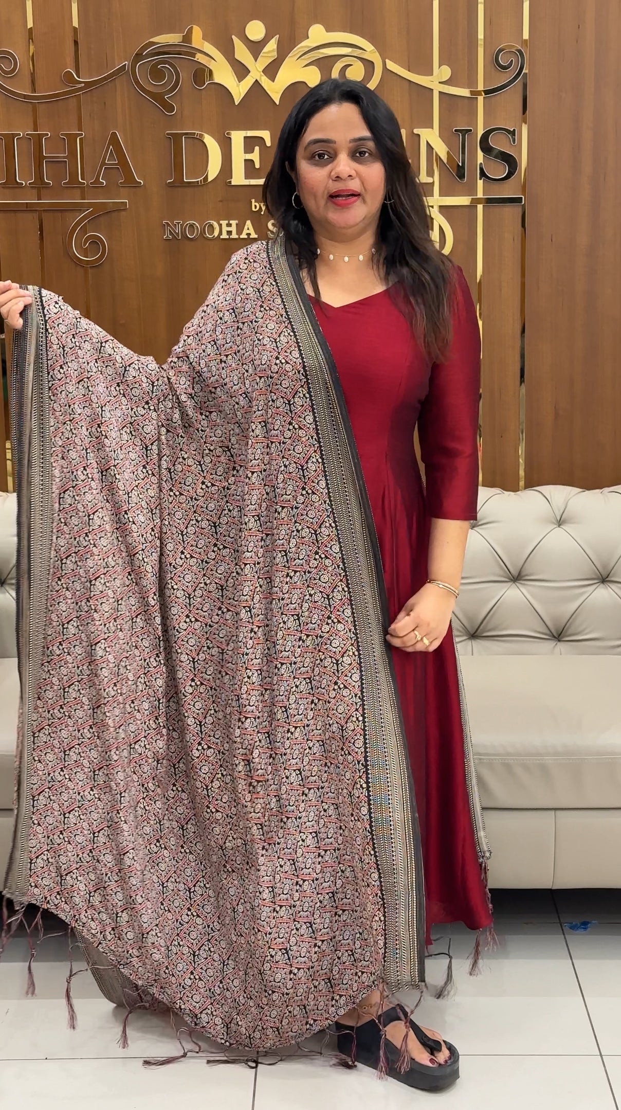 IHA'S IN-HOUSE A-LINE TOP AND DUPATTA - IHA 28308