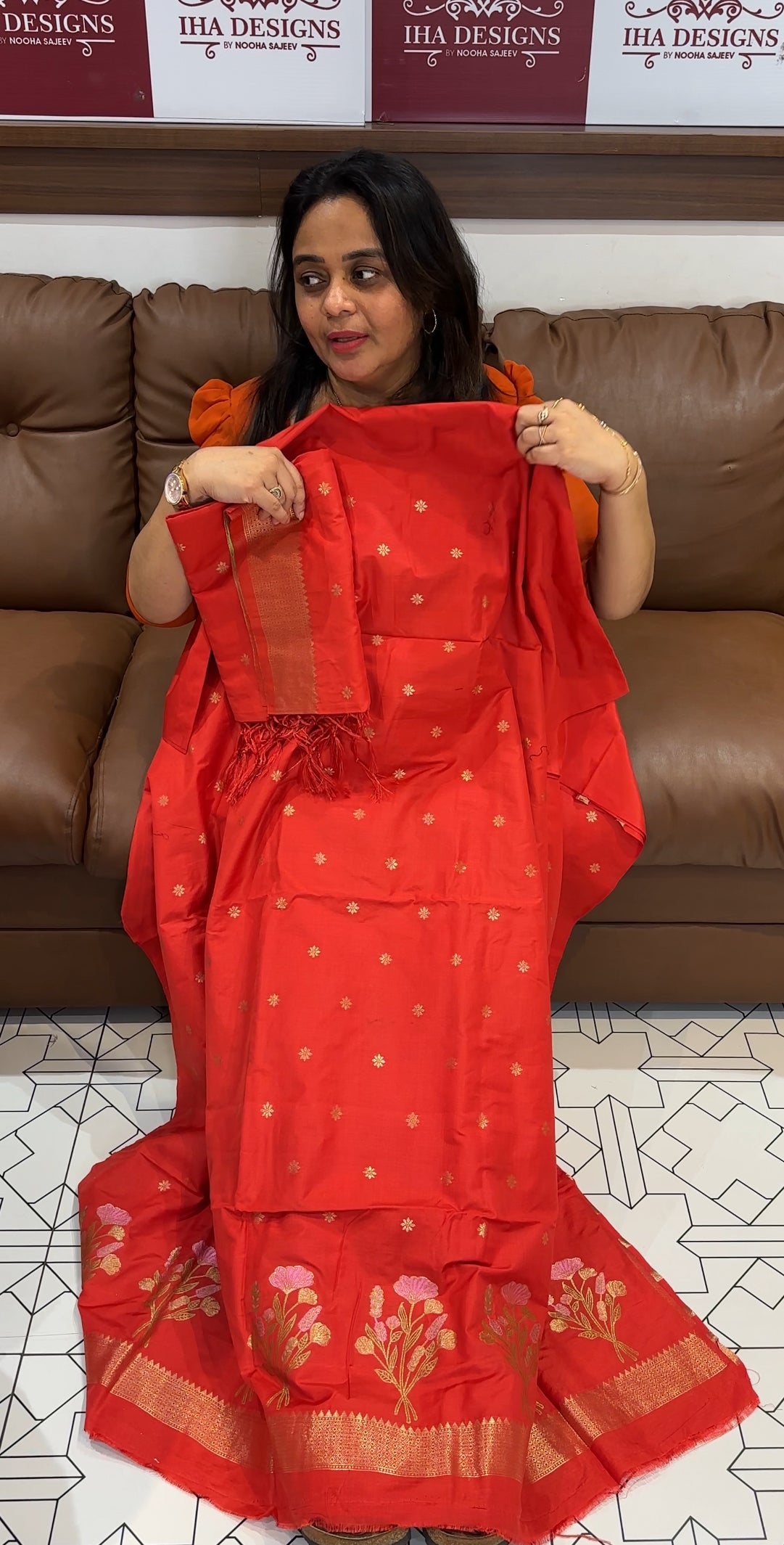 SEMI BANARASI UNSTITCHED SALWAR SUITS - IHA 26447