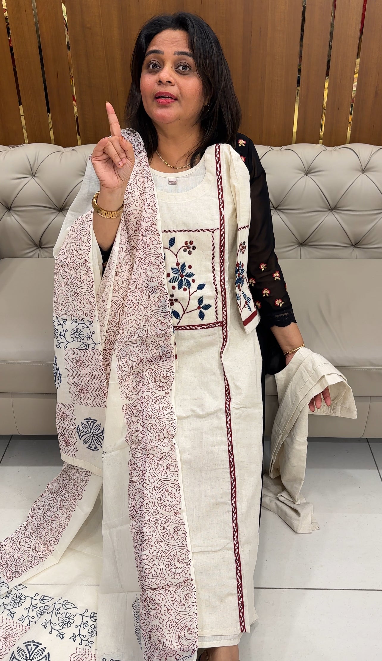 COTTON TOP , BOTTOM AND DUPATTA - IHA 26017