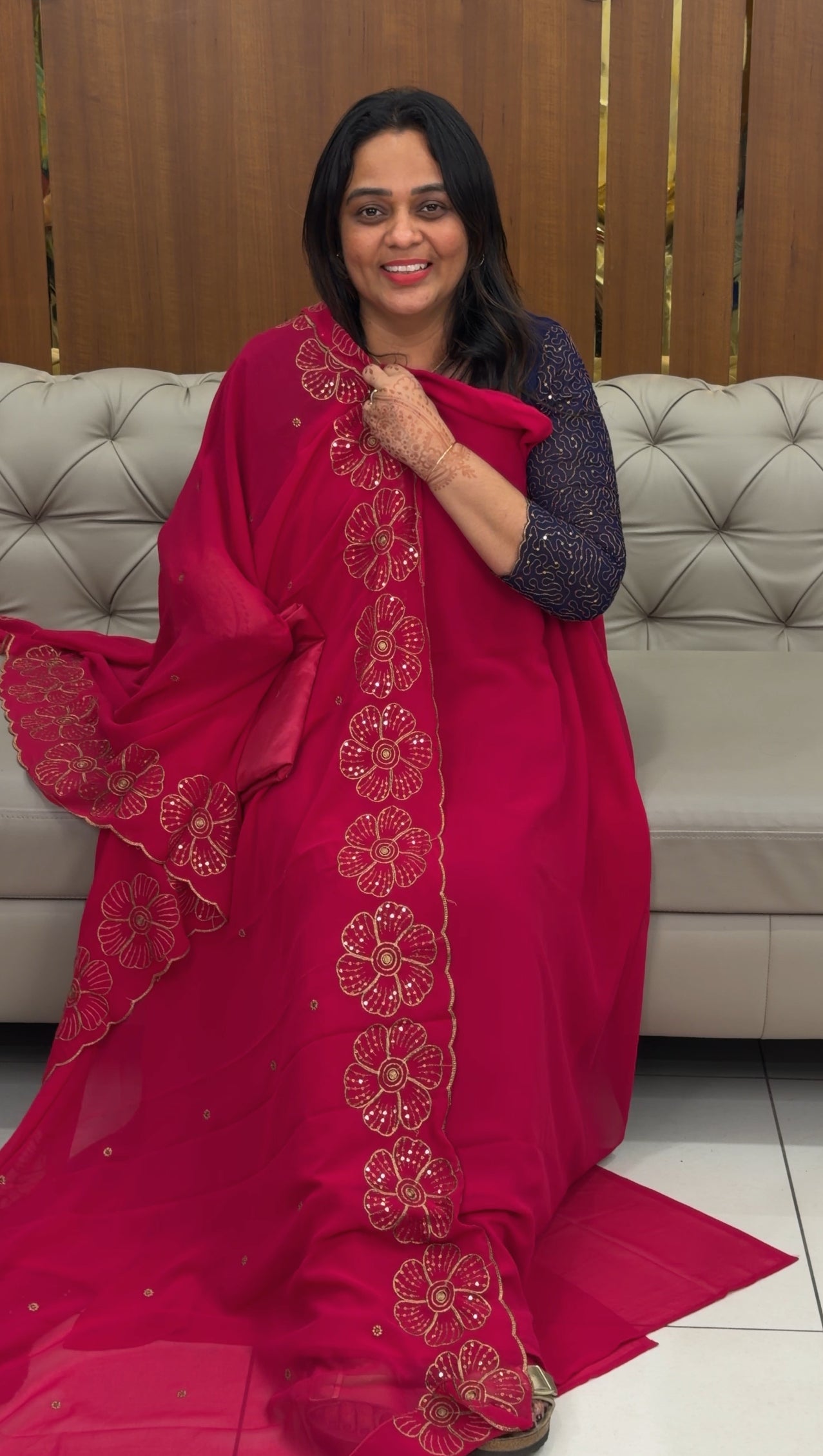 FAUX GEORGETTE UNSTITCHED SALWAR SUITS - IHA 32793