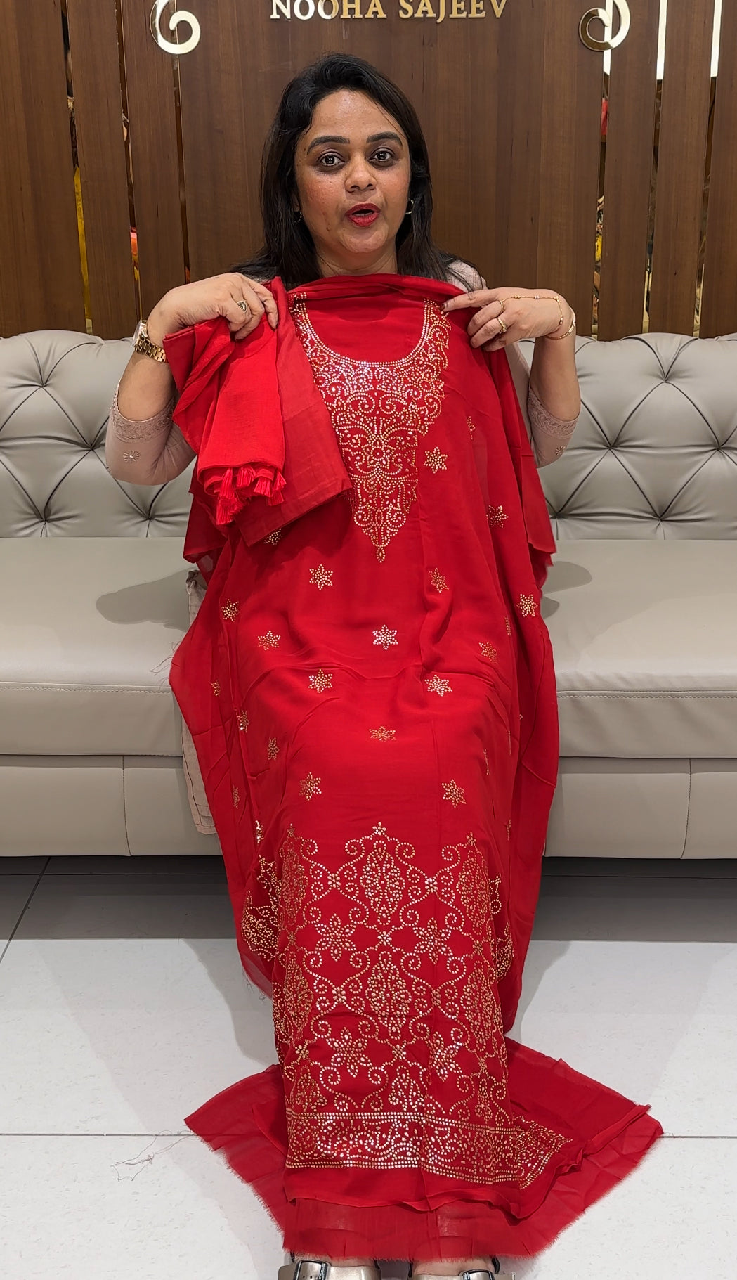 VISCOSE GEORGETTE UNSTITCHED SALWAR SUITS - IHA 24191