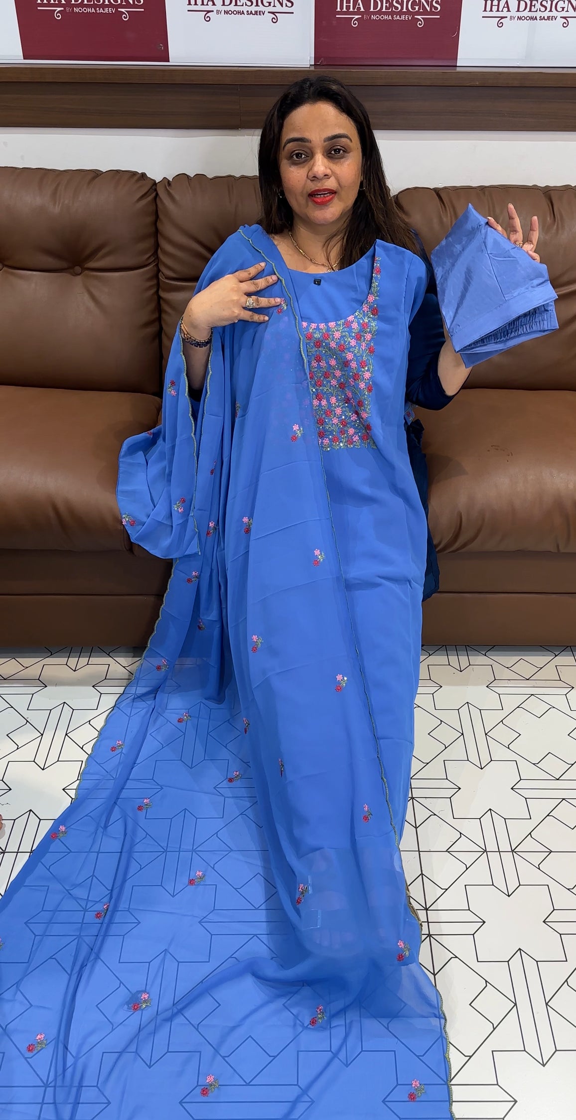 READY TO WEAR TOP,BOTTOM AND DUPATTA - IHA 22982
