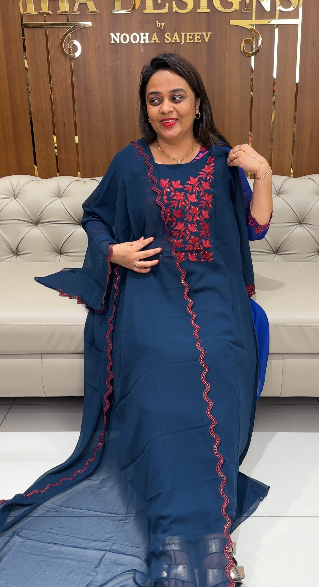 FORWARD LONG ALINE TOP AND DUPATTA - IHA 24224