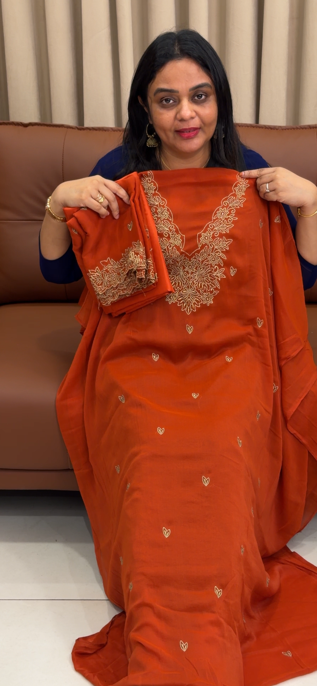 CRUSHED CHIFFON UNSTITCHED SALWAR SUITS - IHA 33642