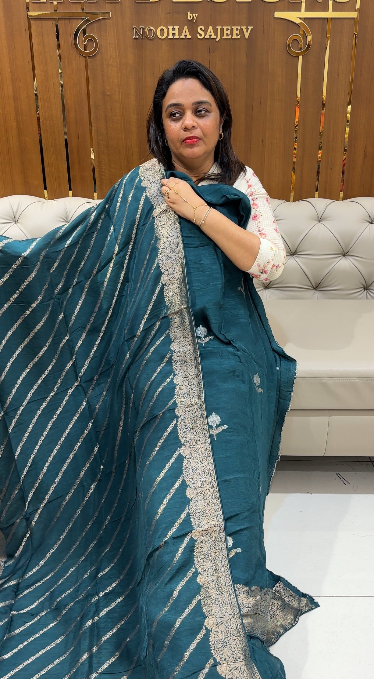 SILK BANARASI UNSTITCHED SALWAR SUITS - IHA 25074