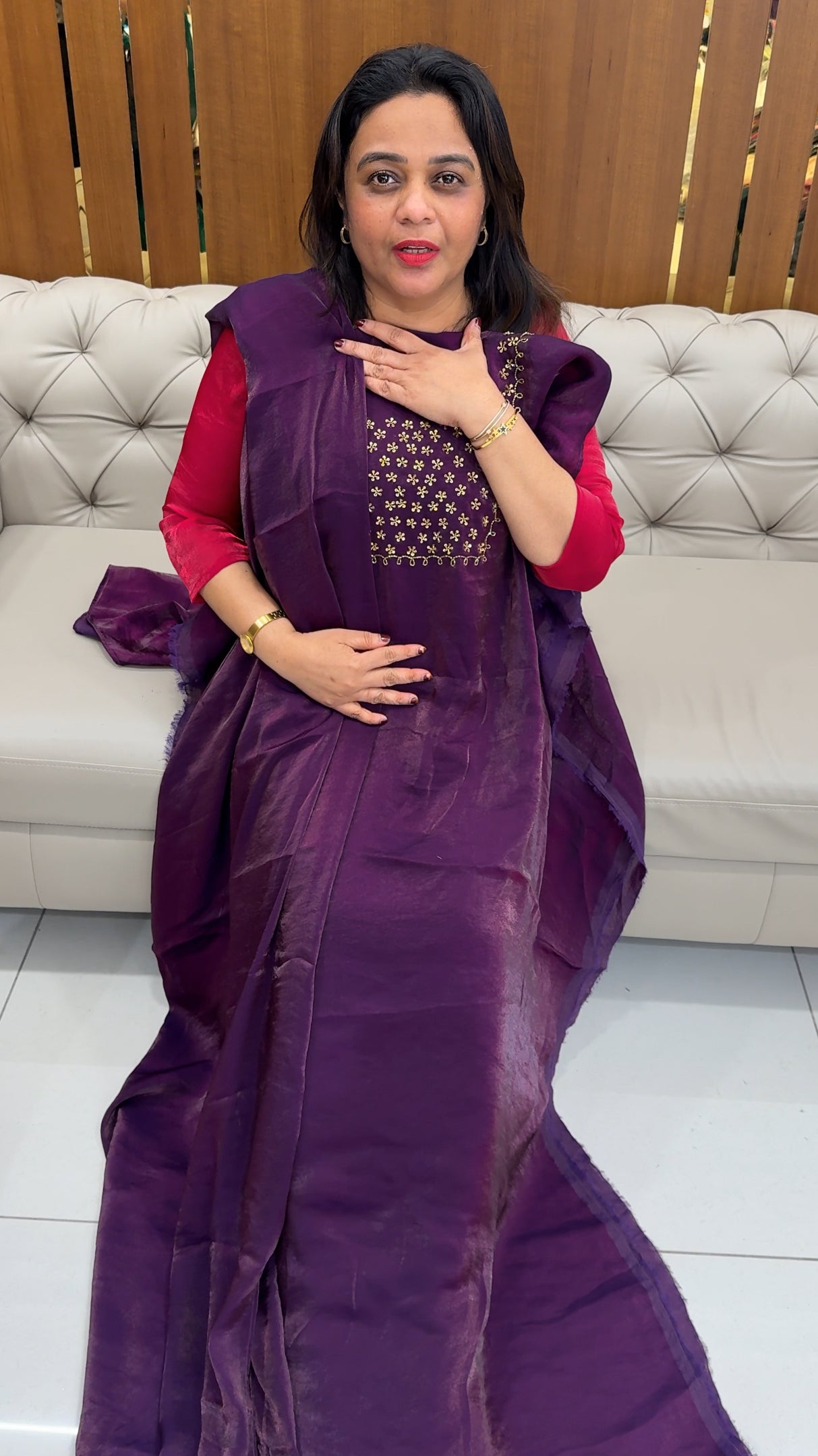 IHA'S IN-HOUSE HAND WORKED UNSTITCHED SALWAR SUITS - IHA 25705