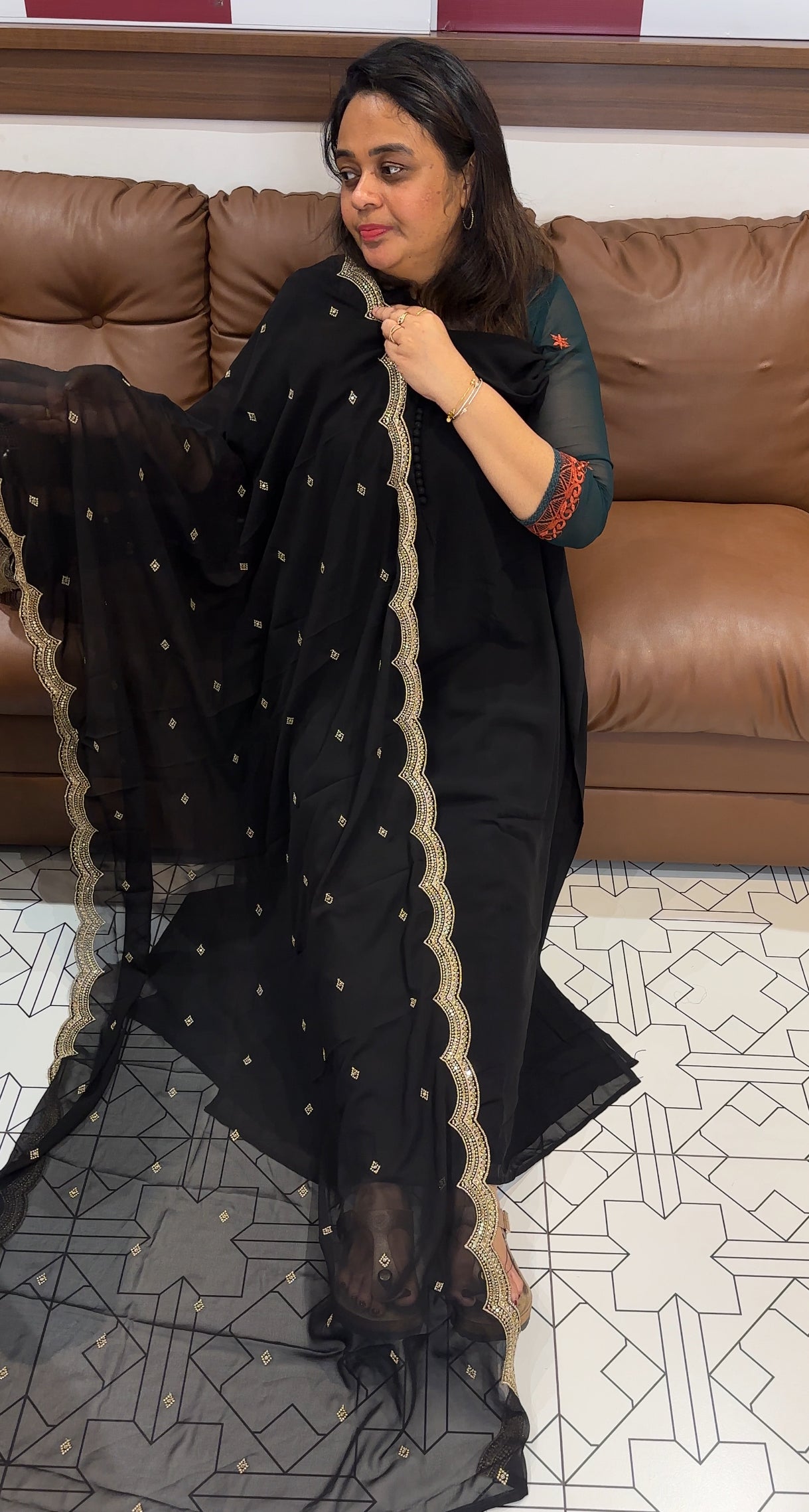FAUX GEORGETTE UNSTITCHED SALWAR SUITS - IHA 26268