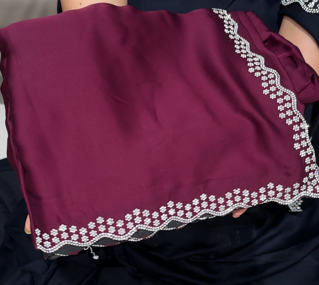 SATIN GEORGETTE SAREES - IHA 24213