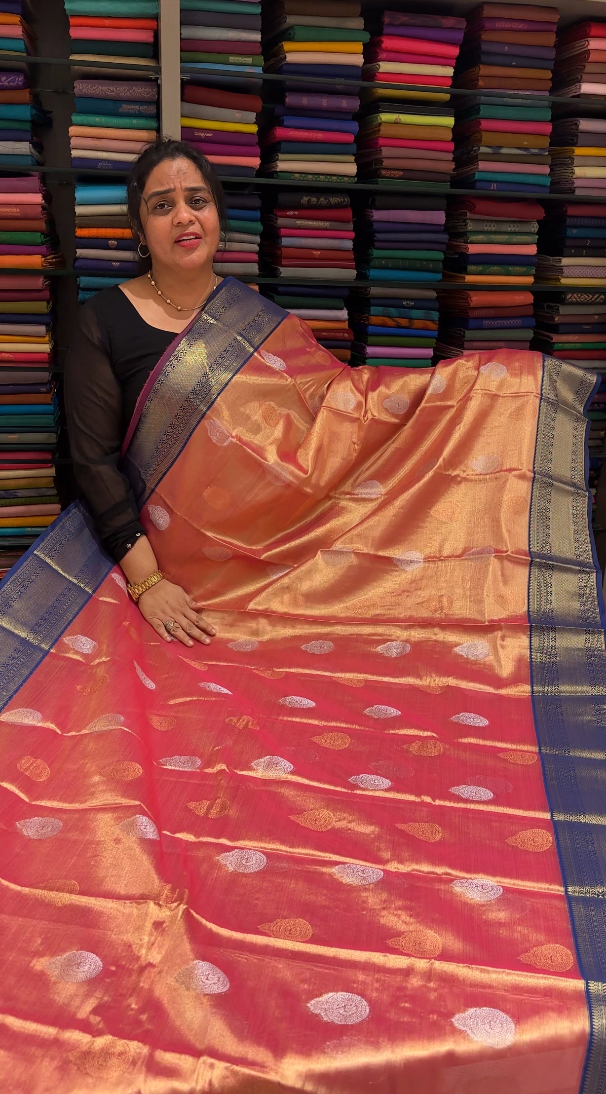 SEMI TISSUE SILK SAREES - IHA 26562