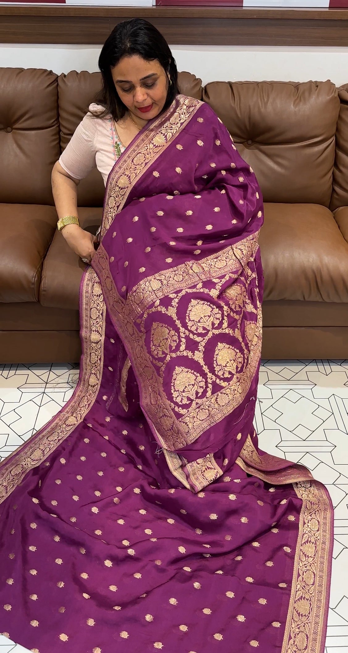 PLATINUM CHIFFON SAREES - IHA 23314