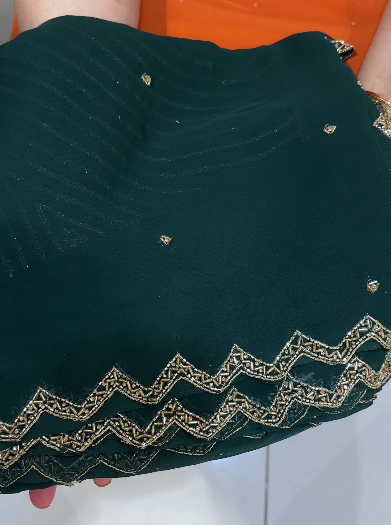 HAND WORKED SAREES - IHA 24587