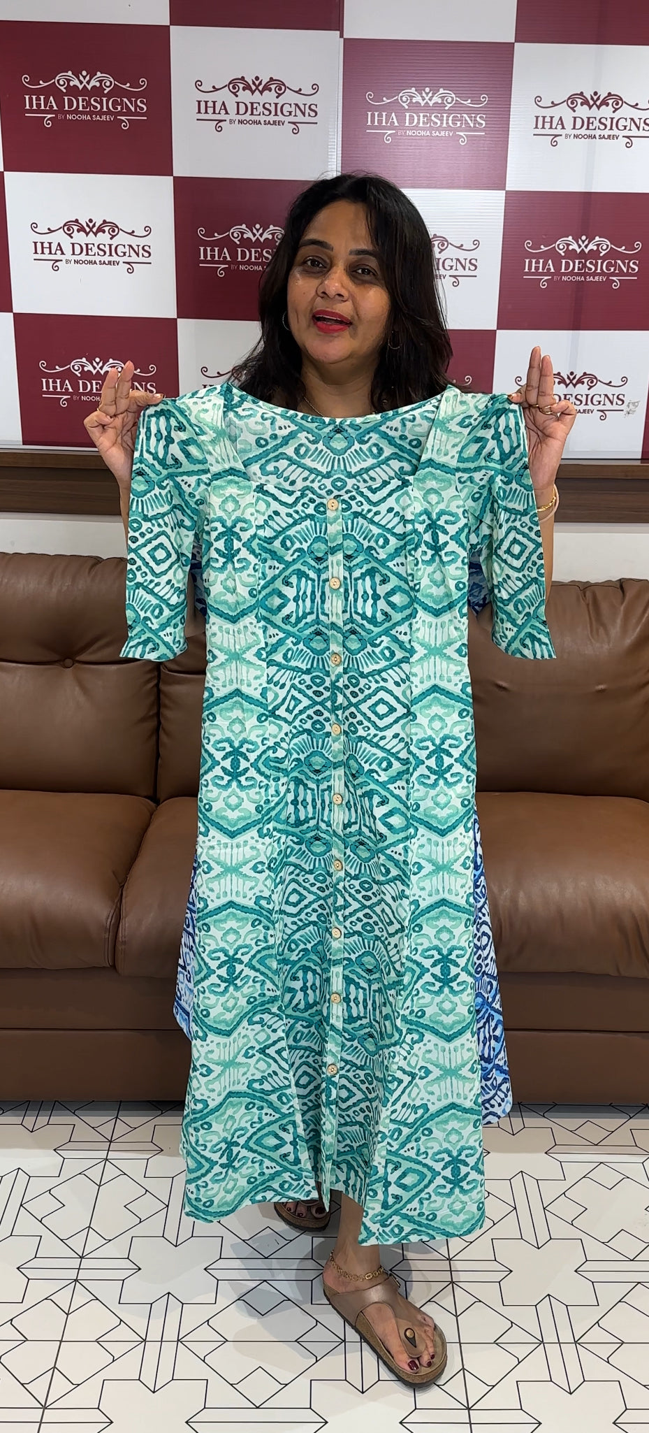 IHA'S IN-HOUSE COTTON PRINTED FROCKS - IHA 26948