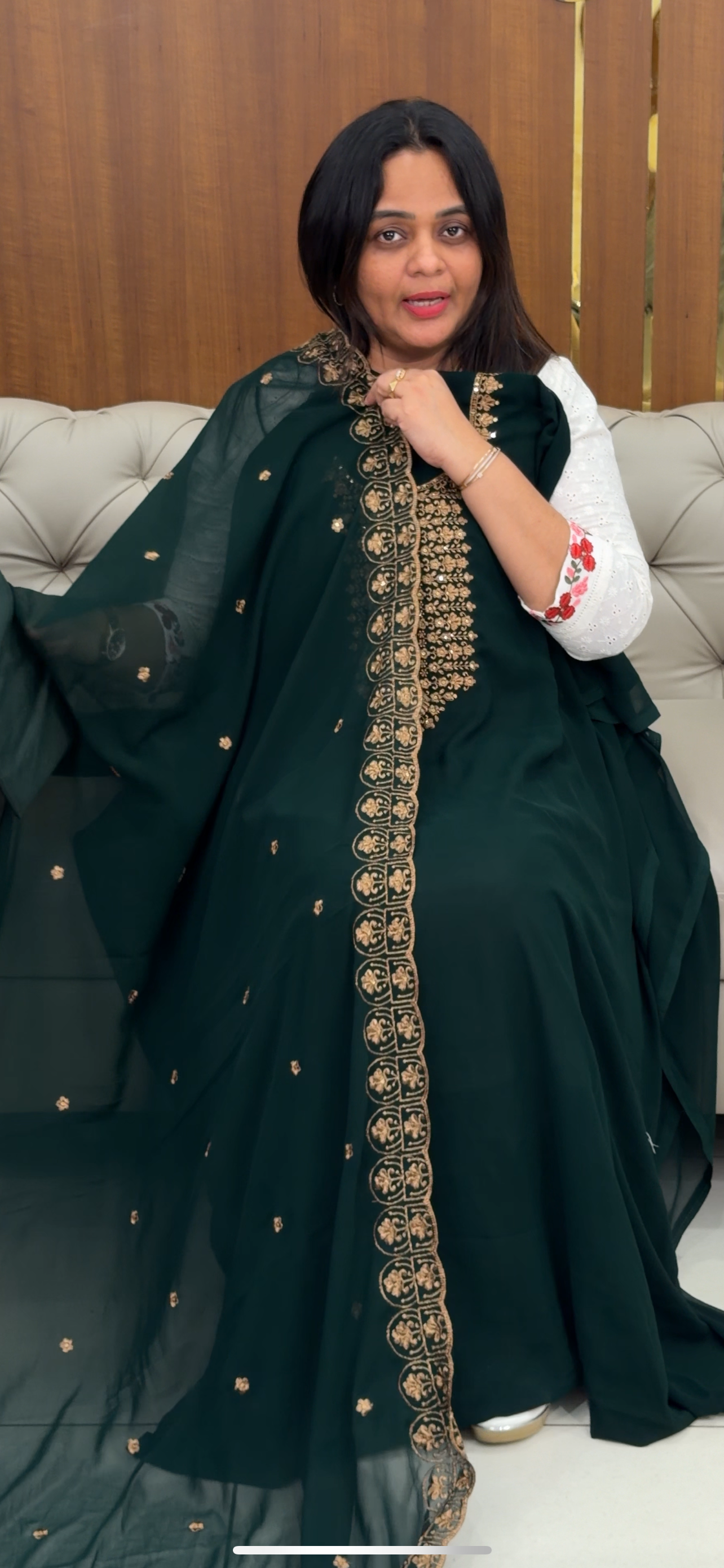 FAUX GEORGETTE UNSTITCHED SALWAR SUITS - IHA 29337