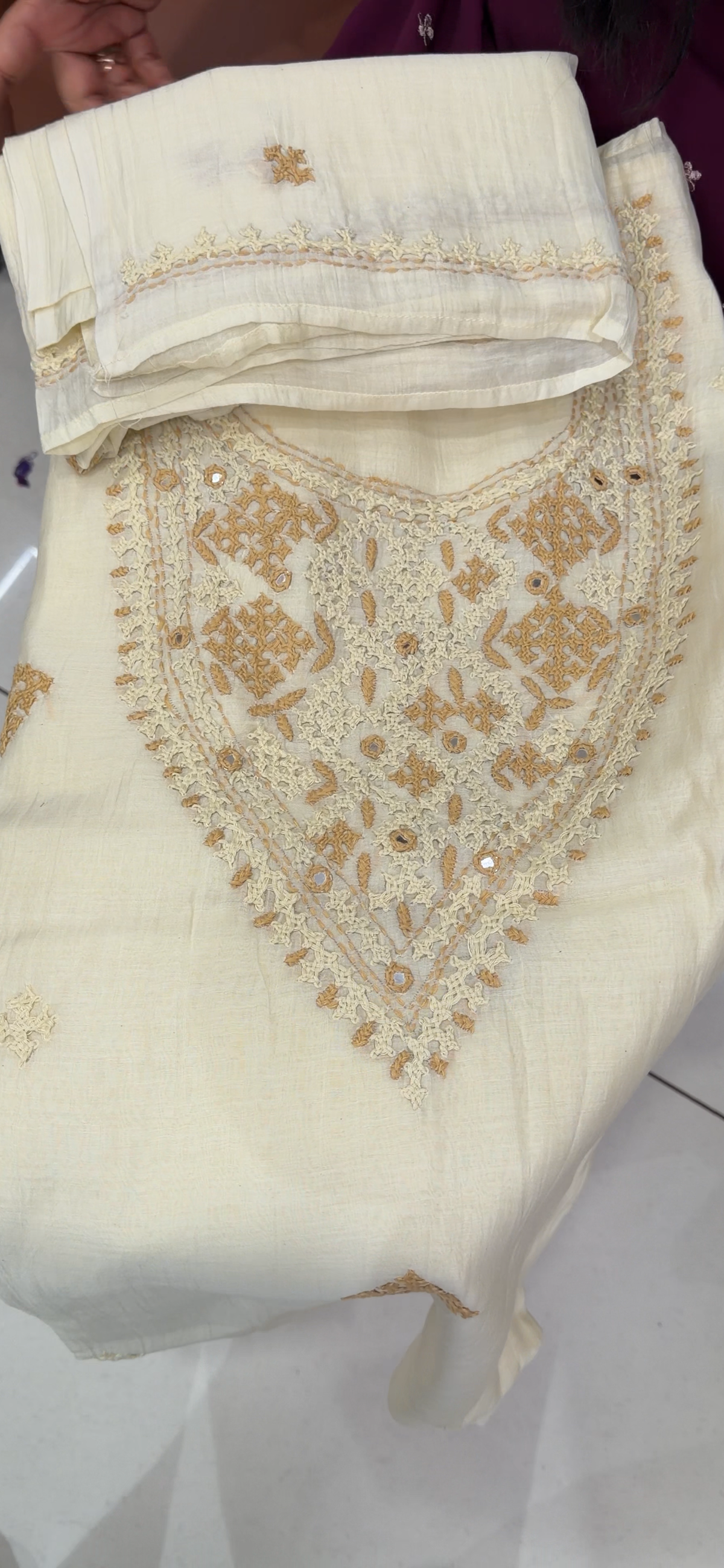 MALAI CHANDERI UNSTITCHED SALWAR SUITS - IHA 35808
