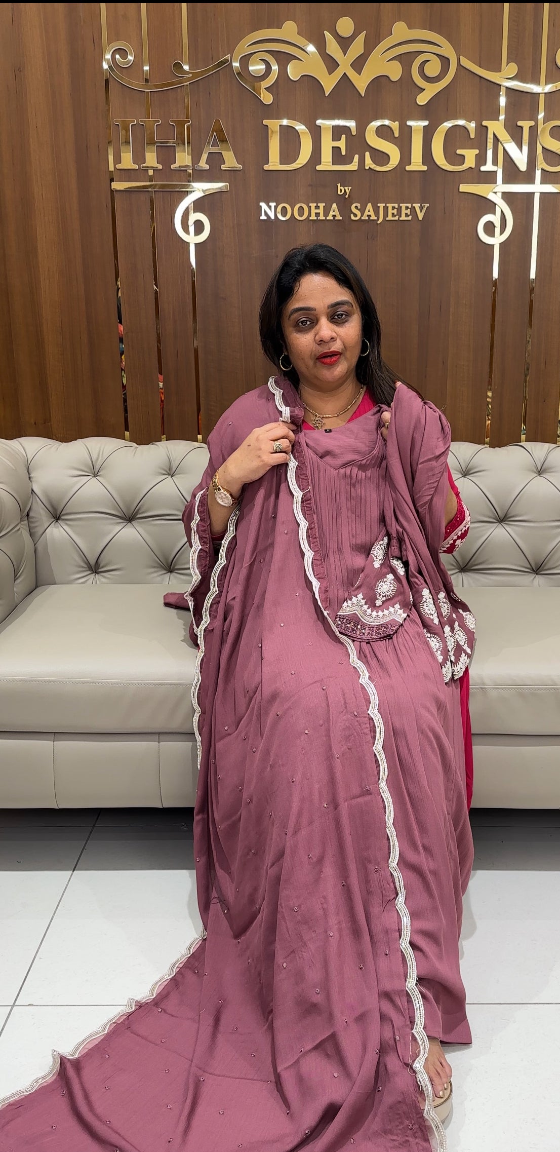 WRINKLE RAYON TOP ,BOTTOM AND DUPATTA - IHA 25765