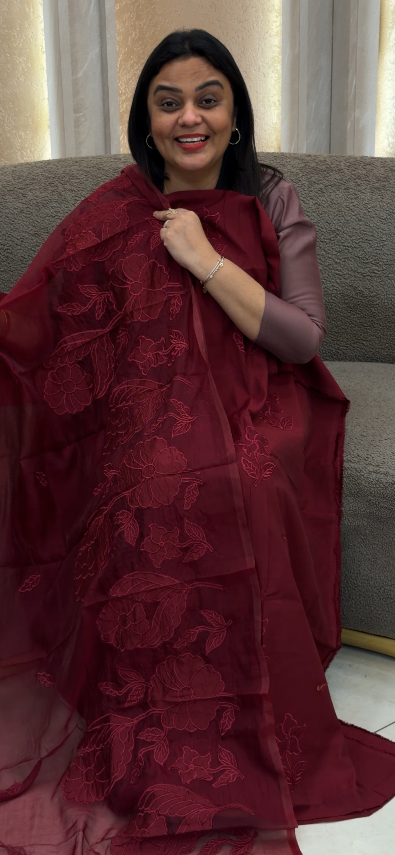 MUL CHANDERI UNSTITCHED SALWAR SUITS - IHA 32842