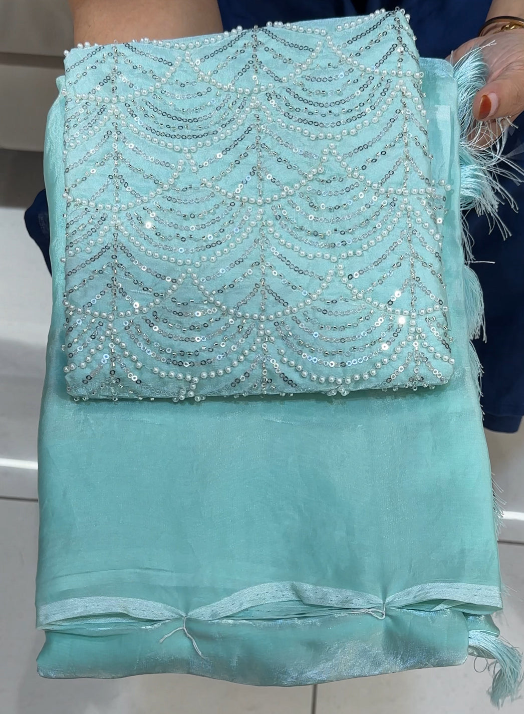DESIGNER HAND WORKED SAREES - IHA 25964