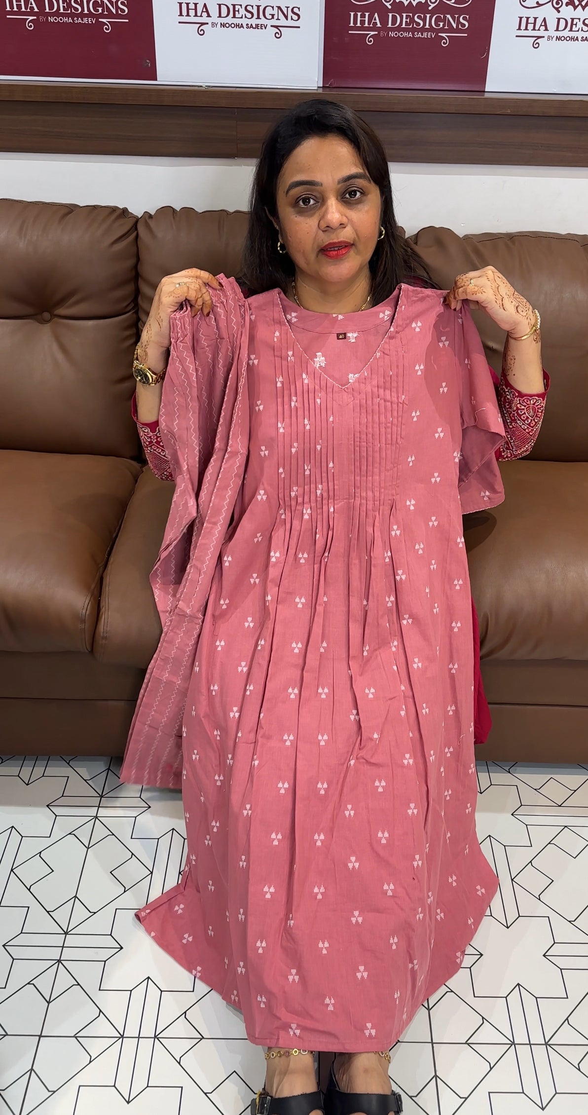 HANDLOOM COTTON TOP AND BOTTOM - IHA 23833