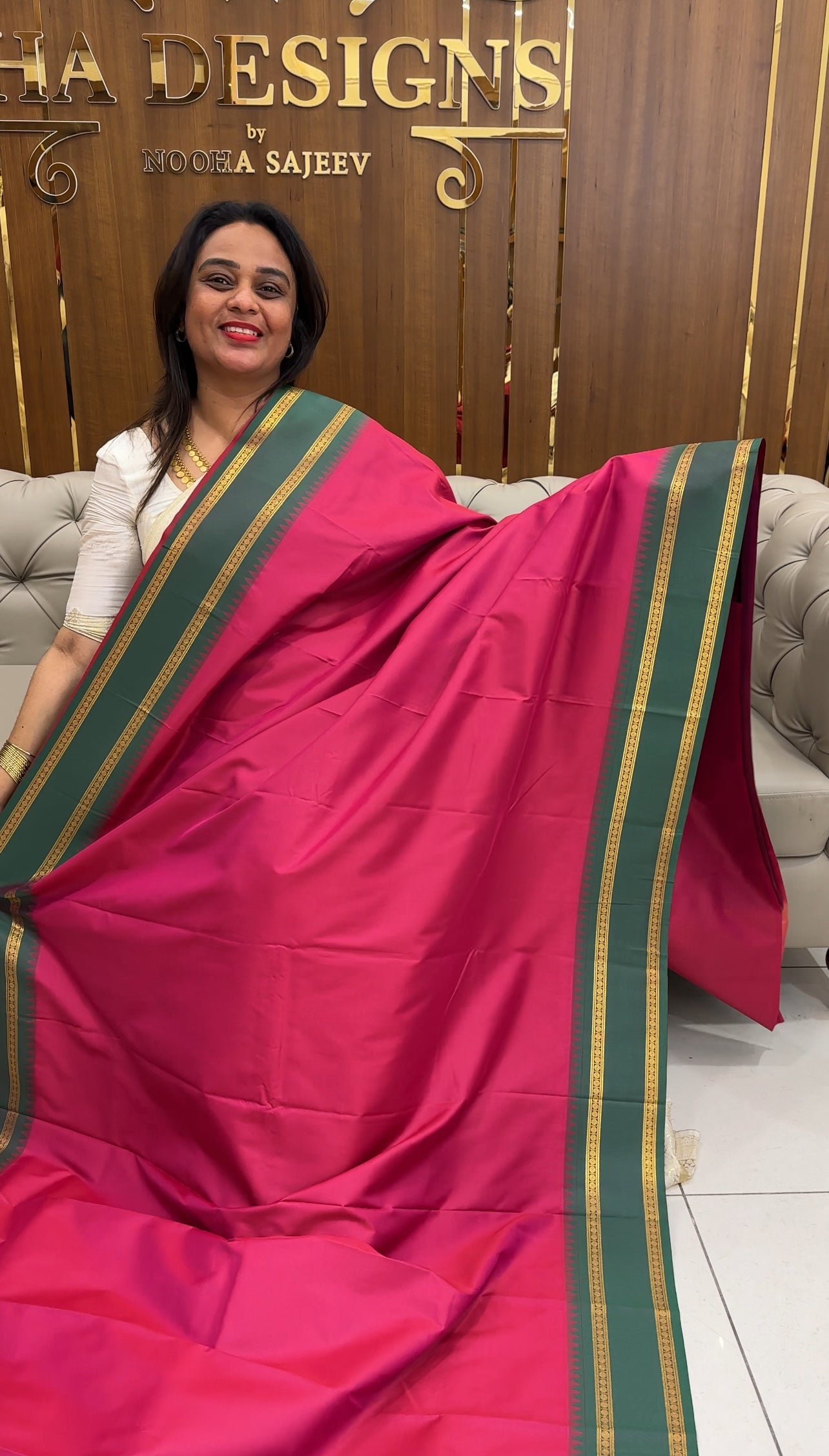 SEMI KANCHIPURAM SAREES - IHA 25578