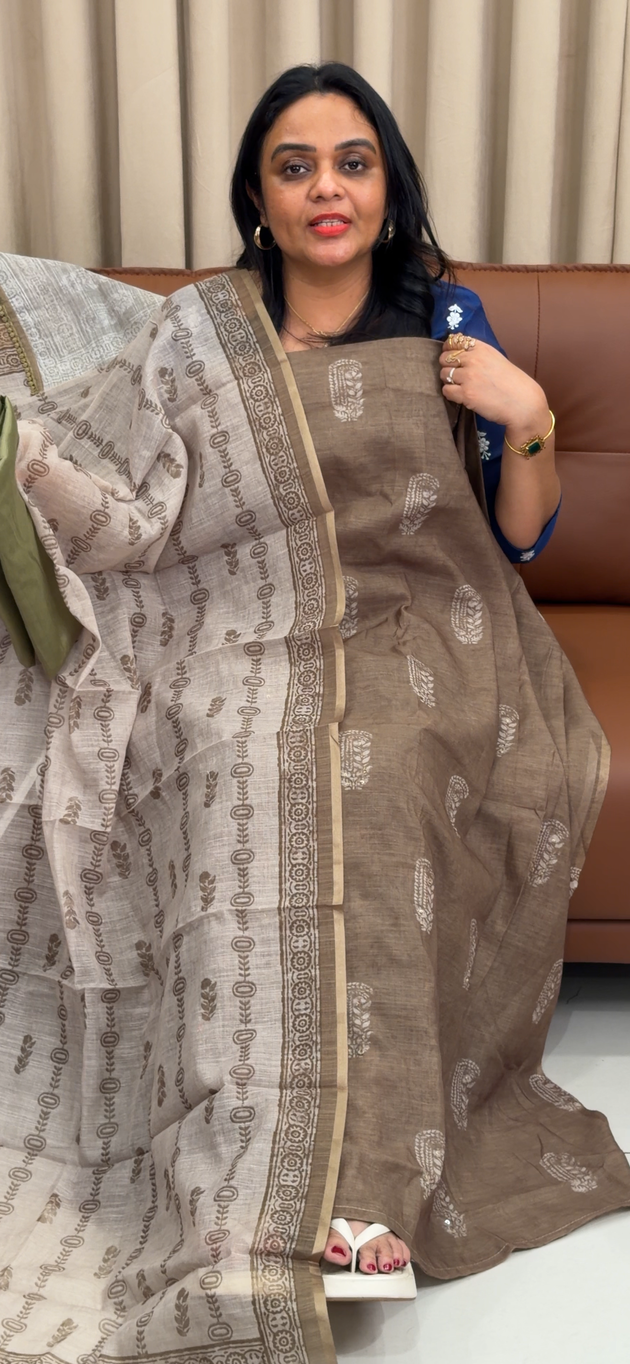 MUL CHANDERI UNSTITCHED SALWAR SUITS - IHA 33561