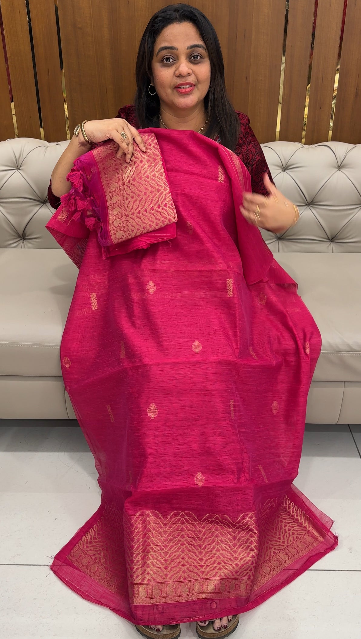 SEMI DUPION UNSTITCHED SALWAR SUITS - IHA 26381