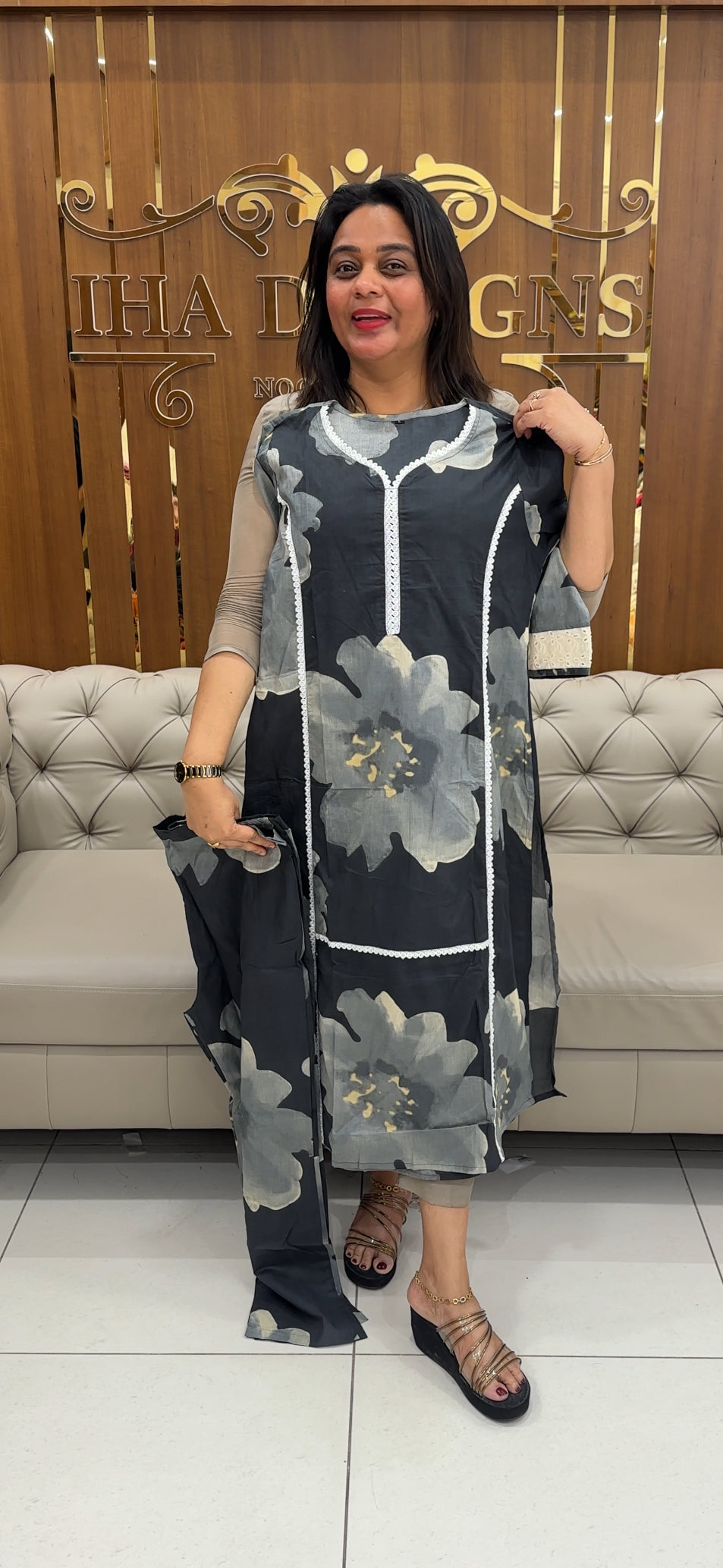 COTTON PRINTED TOP AND BOTTOM - IHA 25843